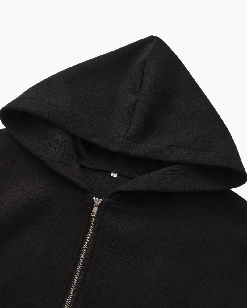 Refined Wool Zip Coat Women