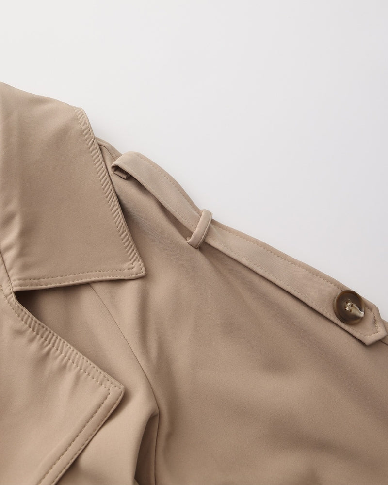Structured Trench Coat with Lapels Women