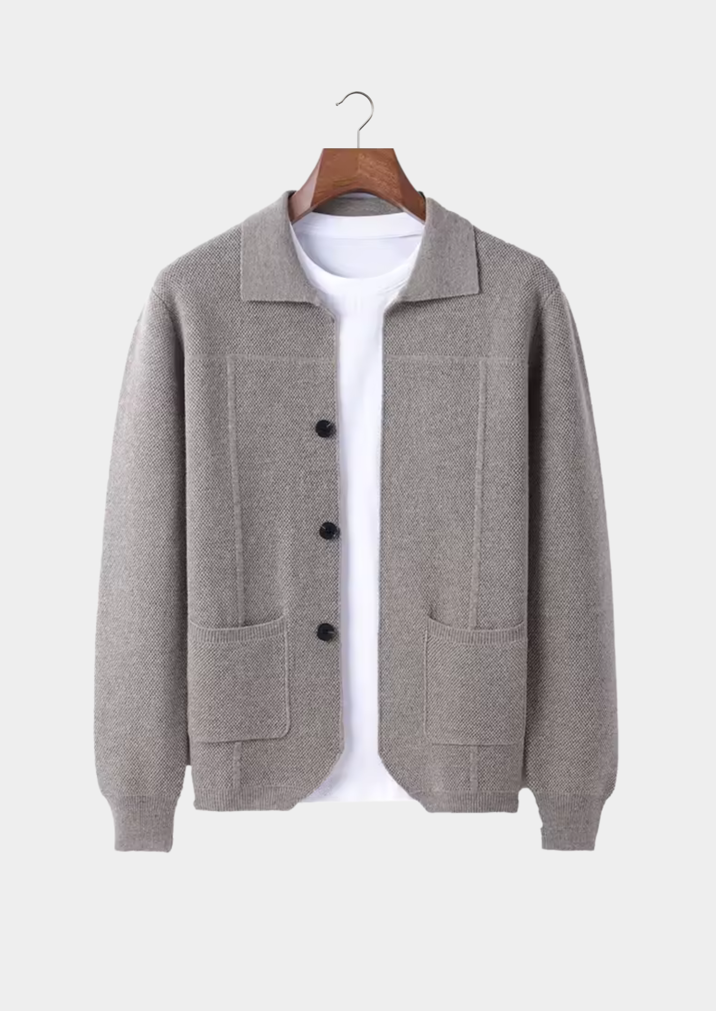 Merino Wool Extra-Fine Button Front Overshirt
