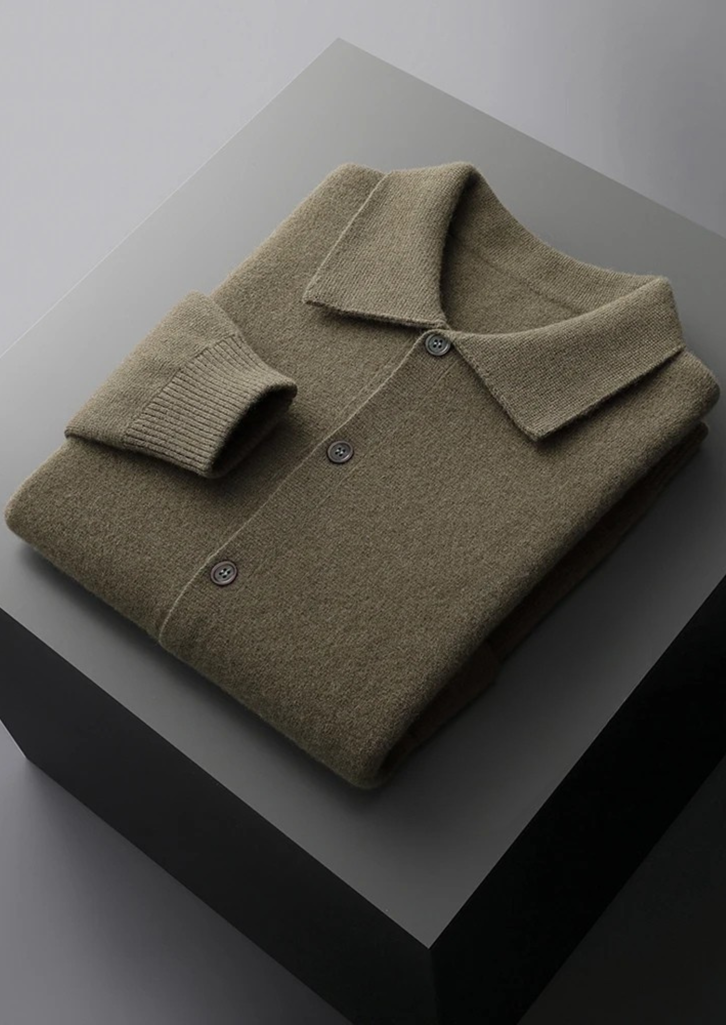 Pure Extra-Fine Merino Wool Button Shirt Jacket