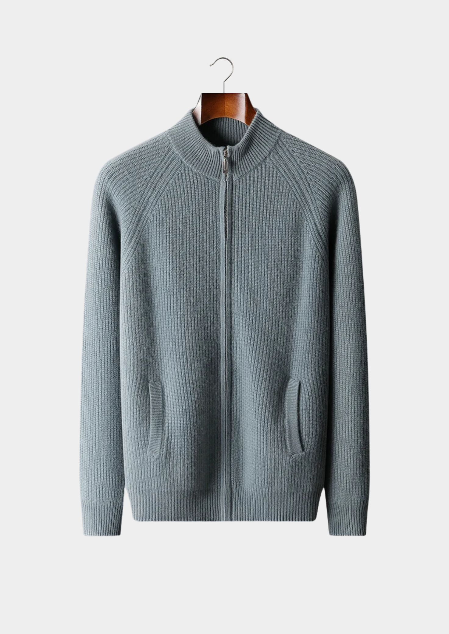 Cashmere Ribbed Classic Cardigan