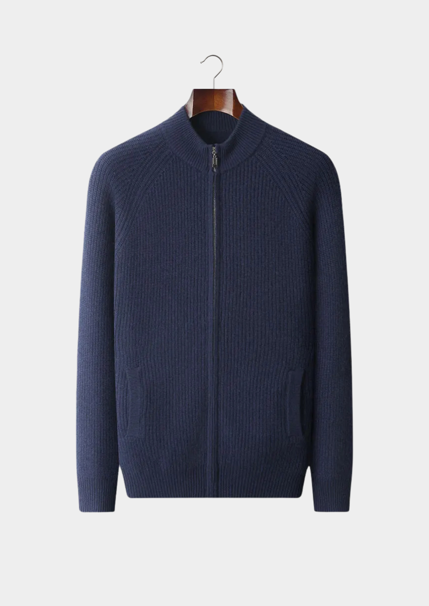 Cashmere Ribbed Classic Cardigan