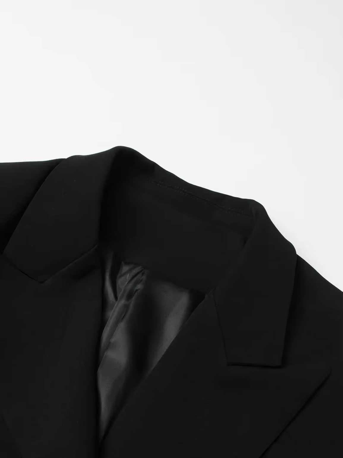 Structured Longline Black Coat Women