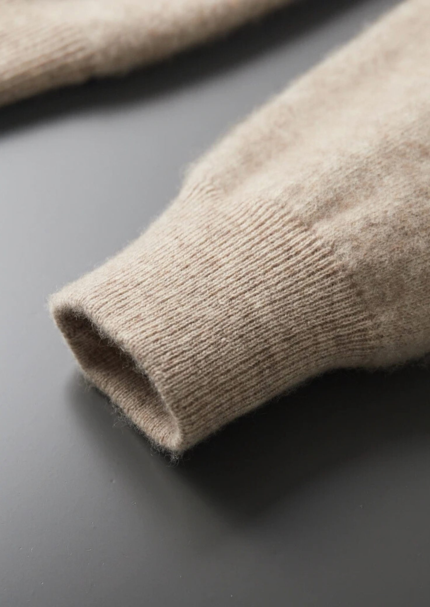 Premium Cashmere Double Tone Zip Cardigan