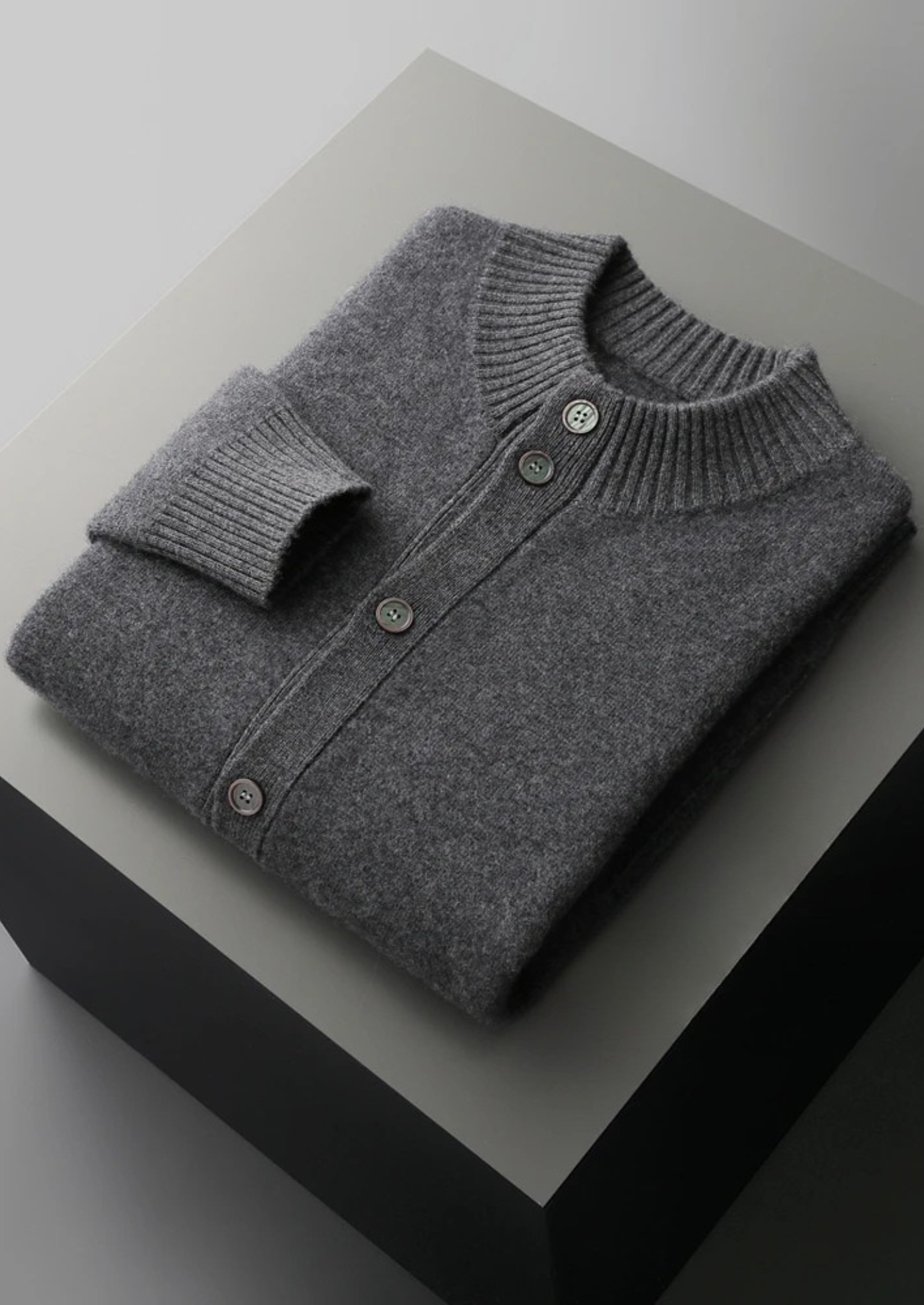 Cashmere Premium Button-Up Cardigan