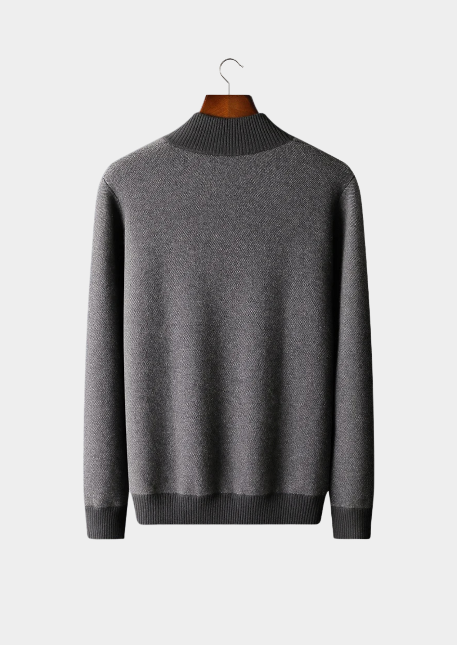 Jacquard Zip Cardigan in Premium Cashmere