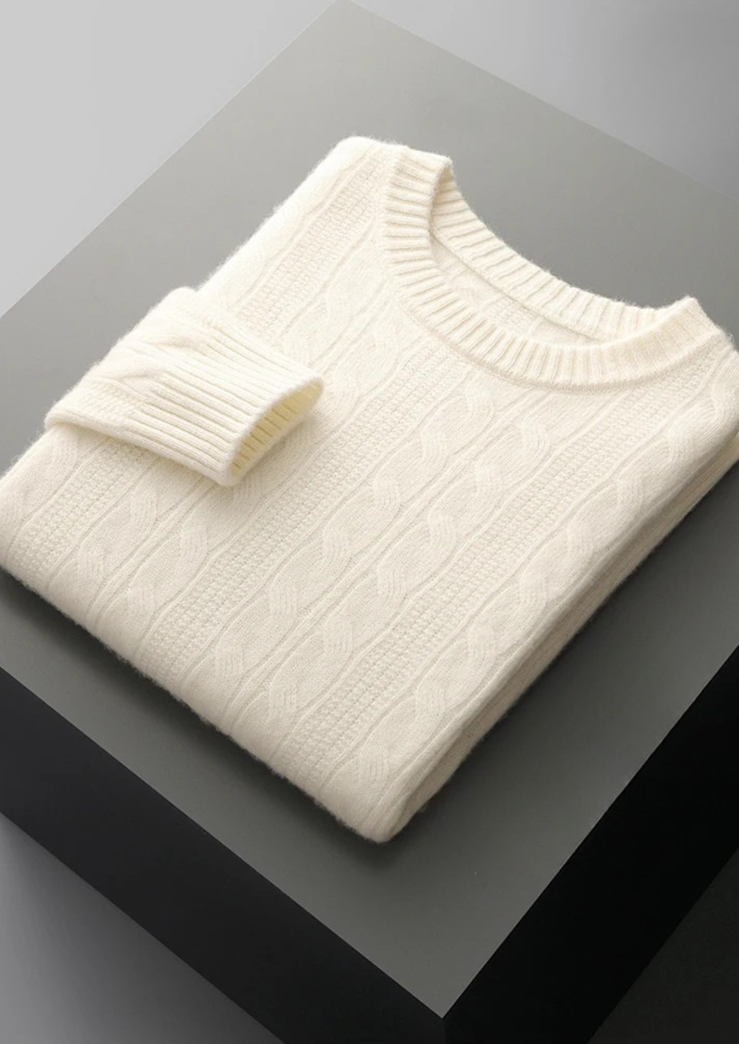 Gable Knit Crewneck Merino Wool Extra-Fine