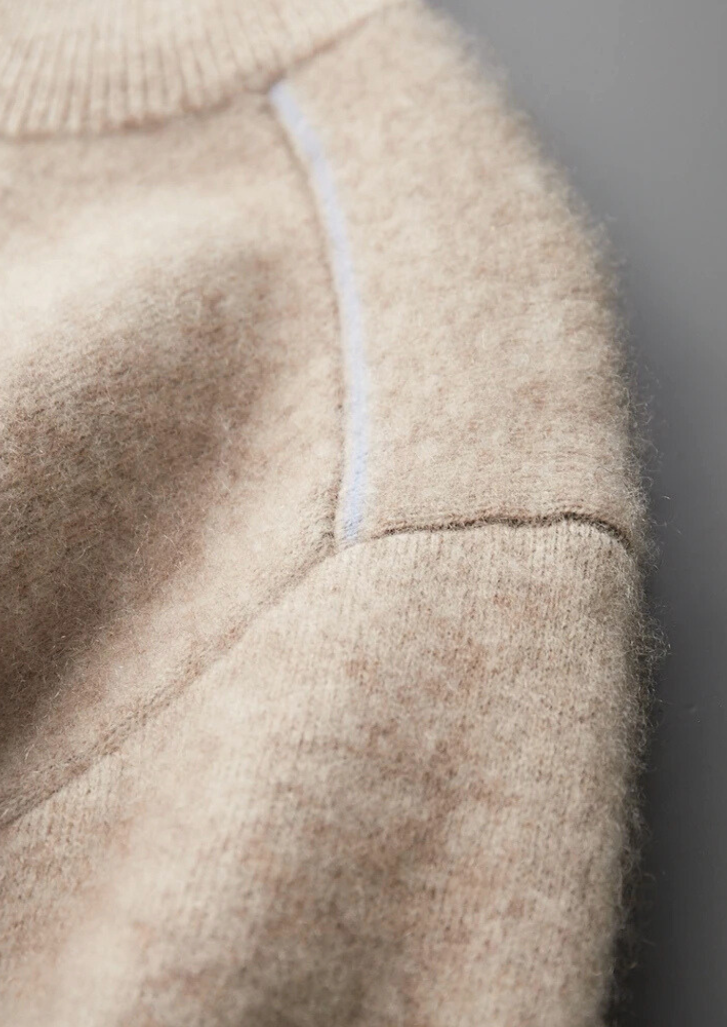 Premium Cashmere Double Tone Zip Cardigan
