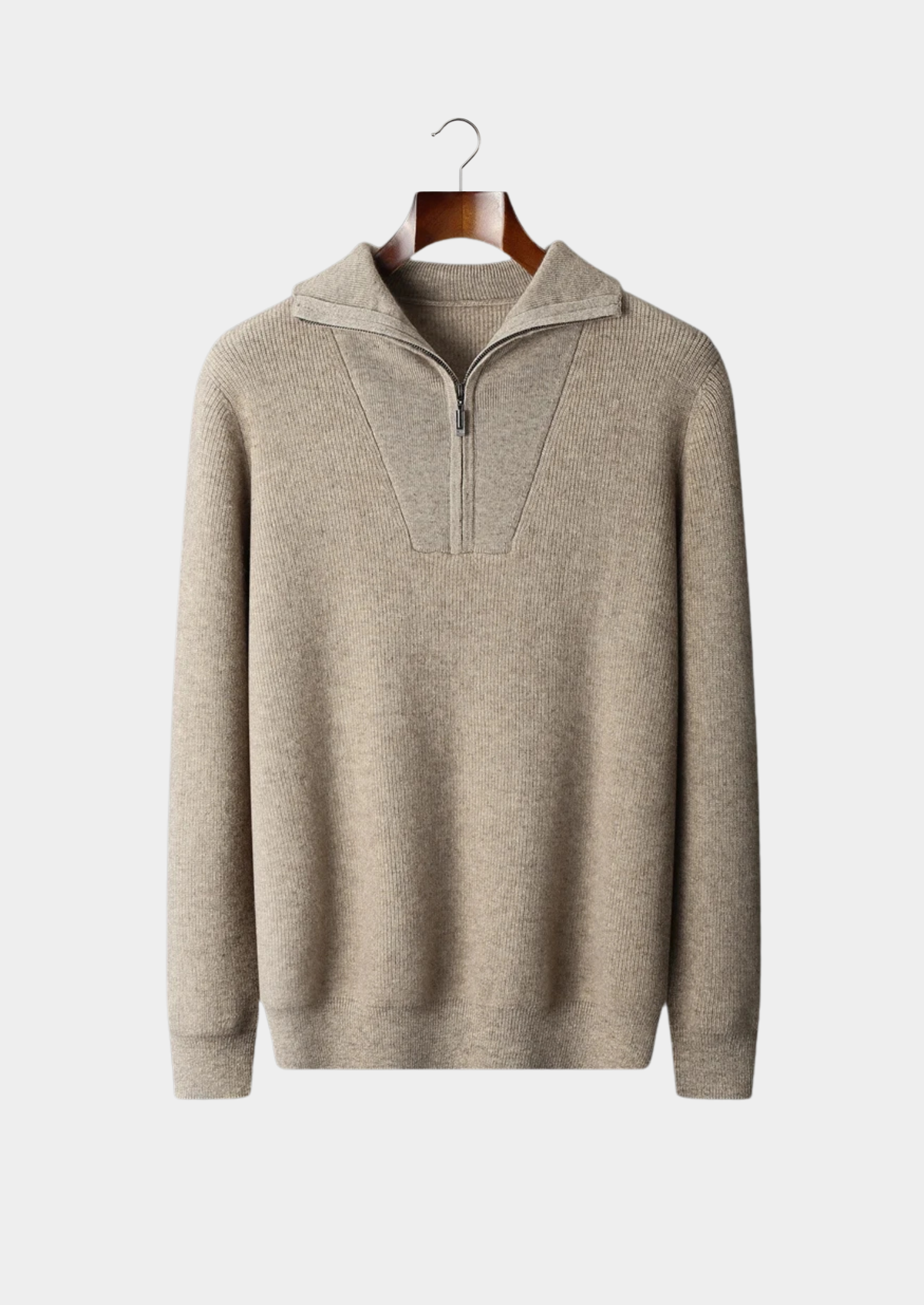 Premium Cashmere Half Zip Sweater Style
