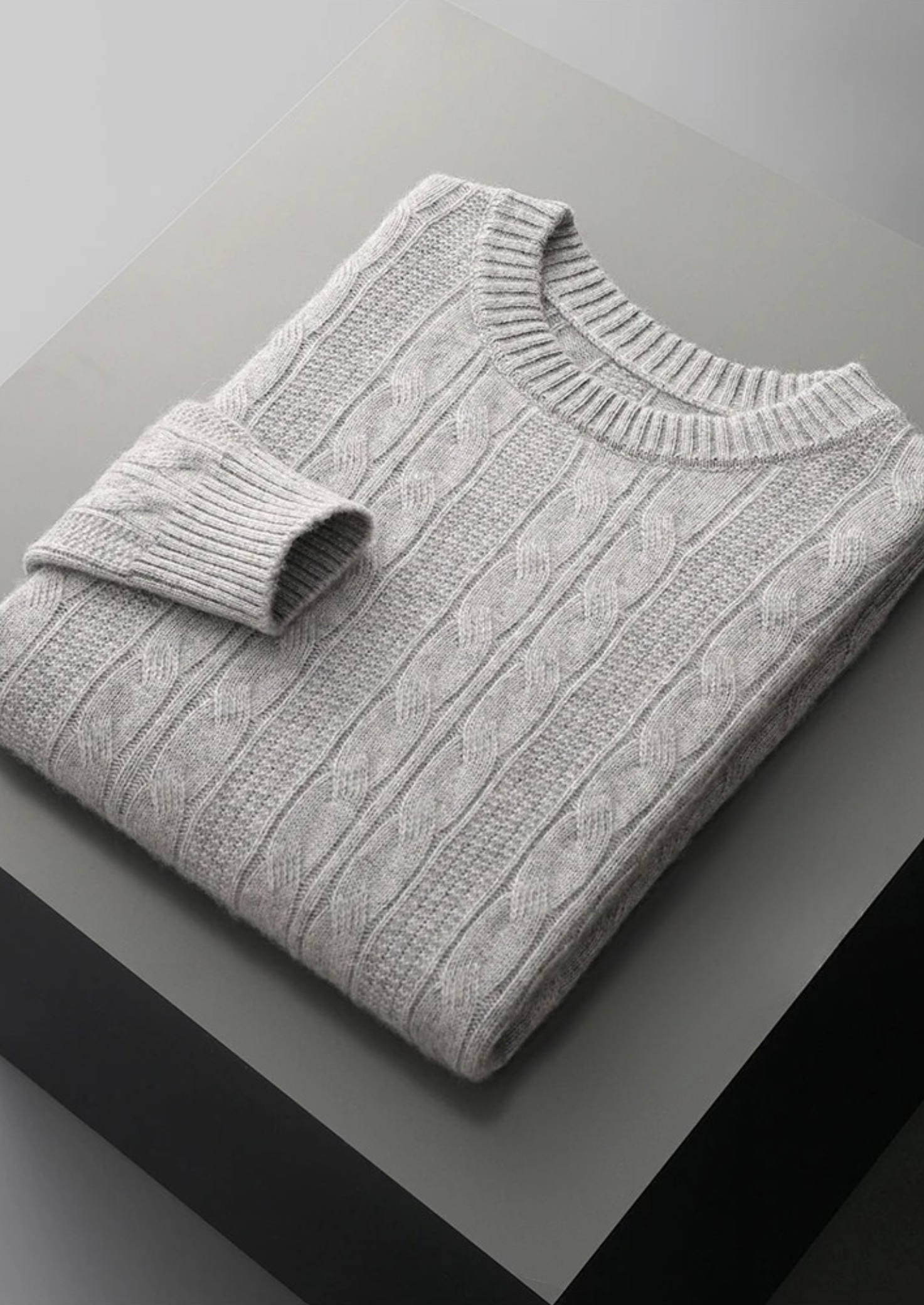 Gable Knit Crewneck Merino Wool Extra-Fine