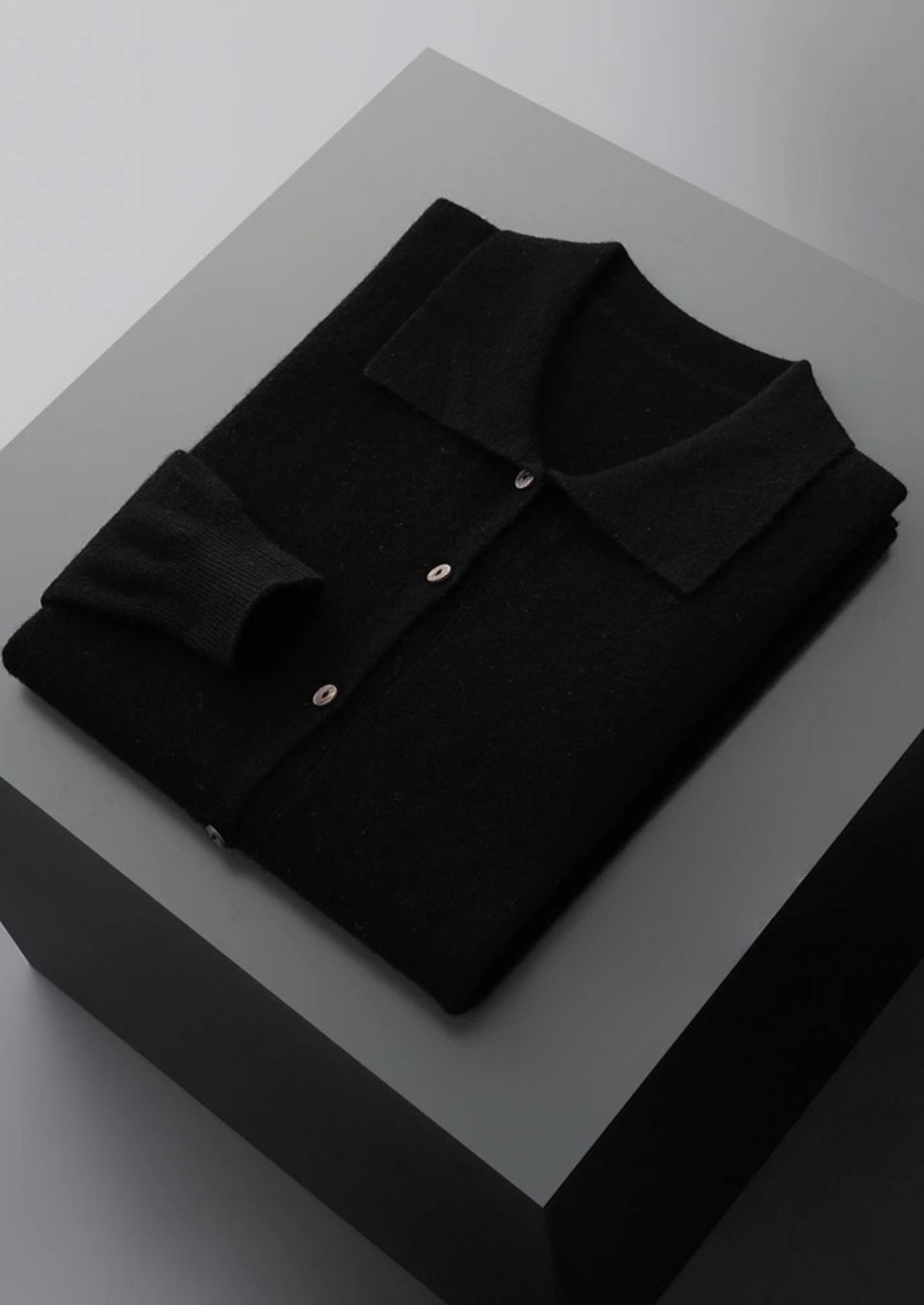 Merino Wool Pure Extra-Fine Polo Style Cardigan