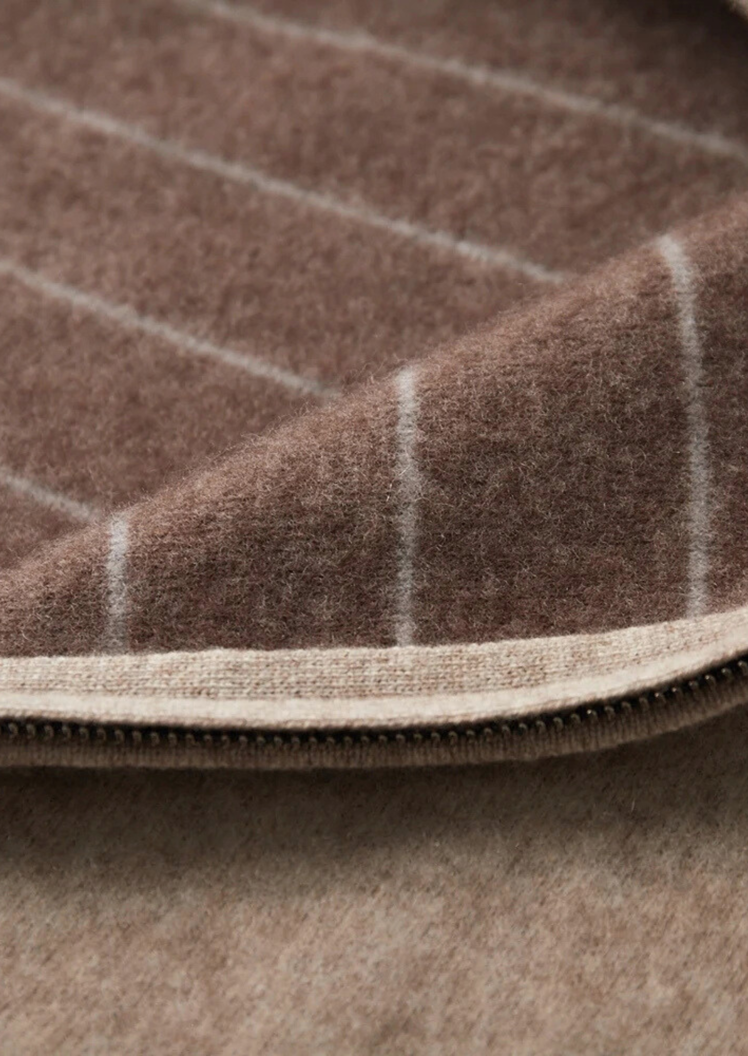Premium Cashmere Double Tone Zip Cardigan