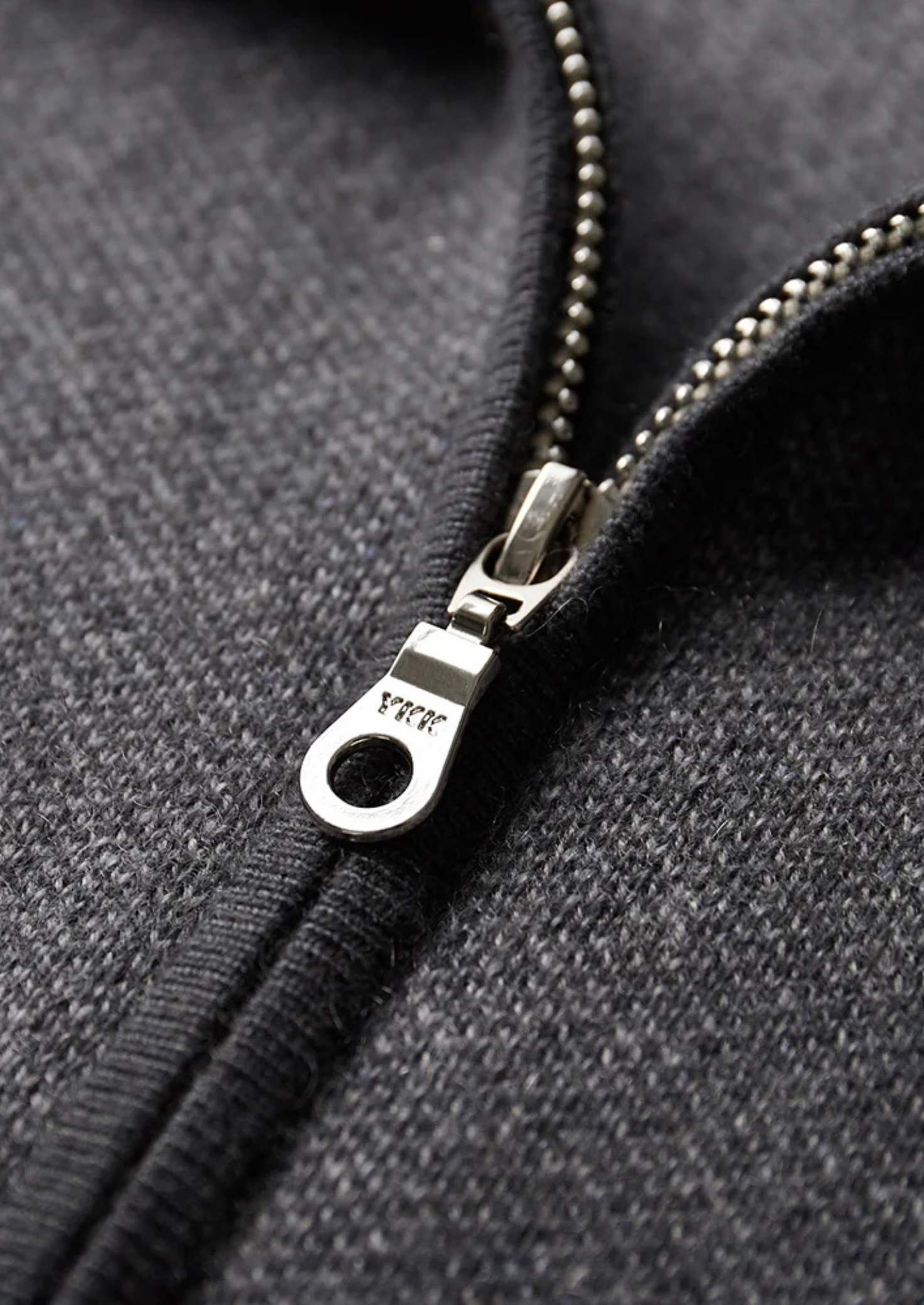 Jacquard Zip Cardigan in Premium Cashmere