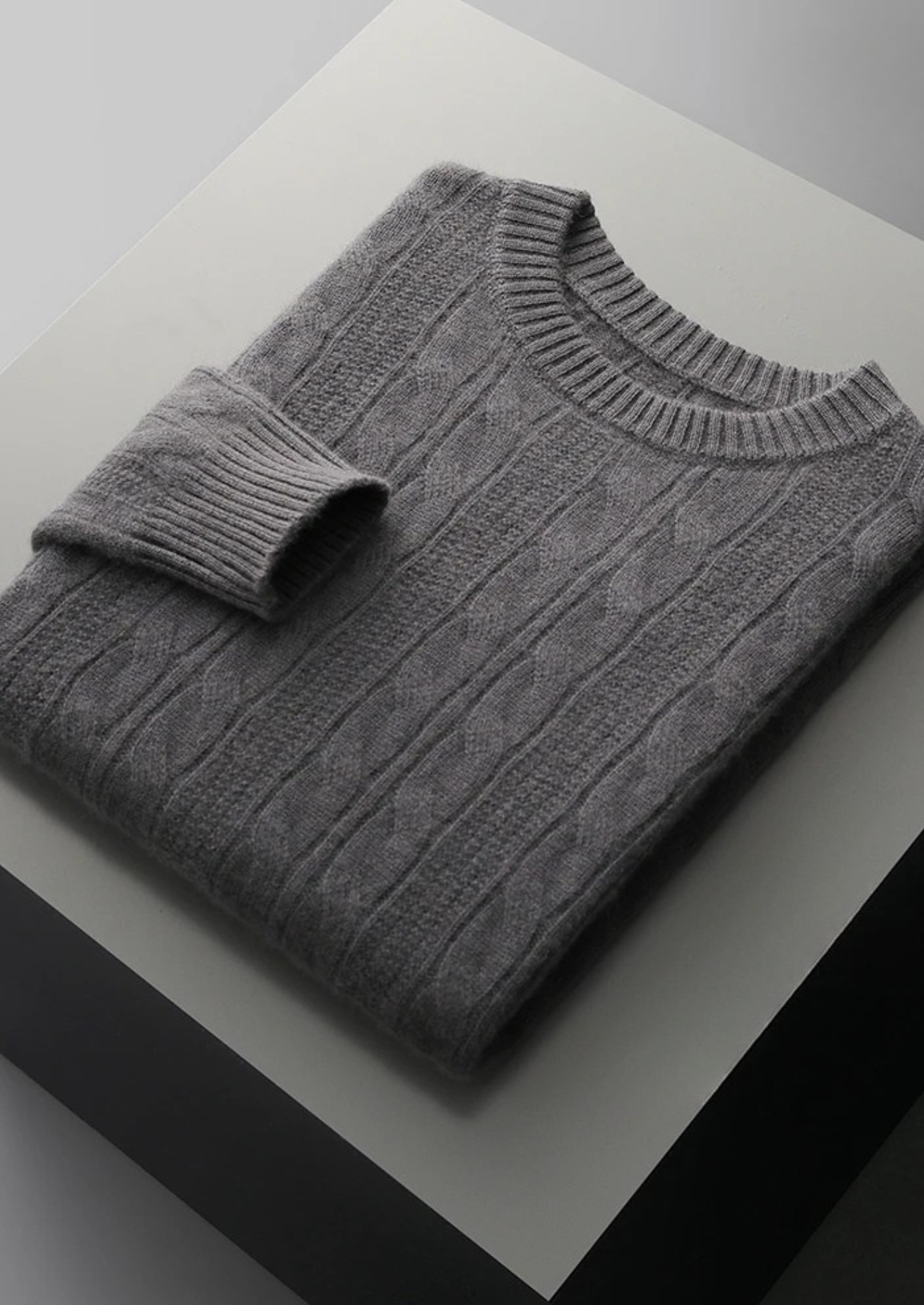 Gable Knit Crewneck Merino Wool Extra-Fine