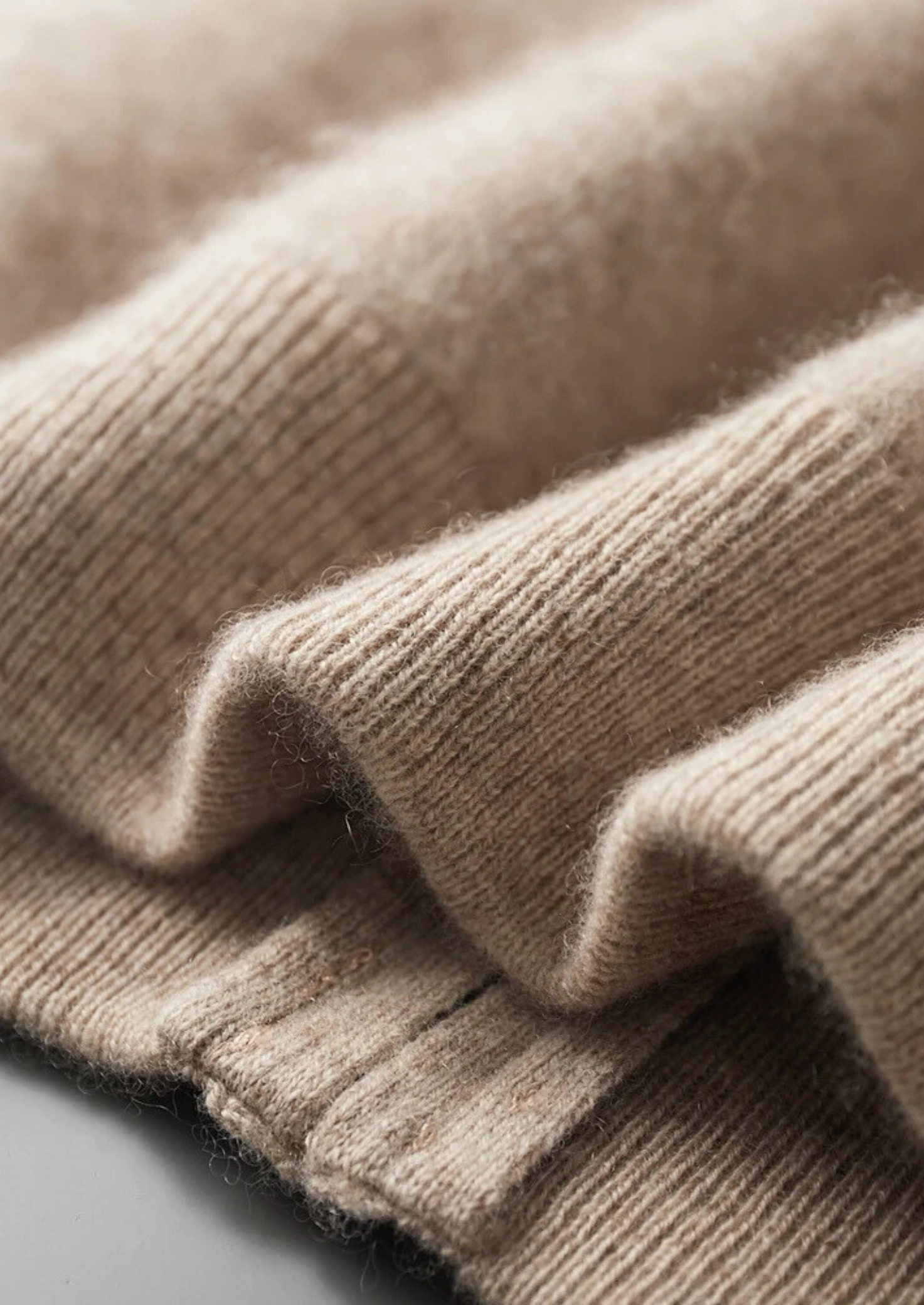 Premium Cashmere Double Tone Zip Cardigan