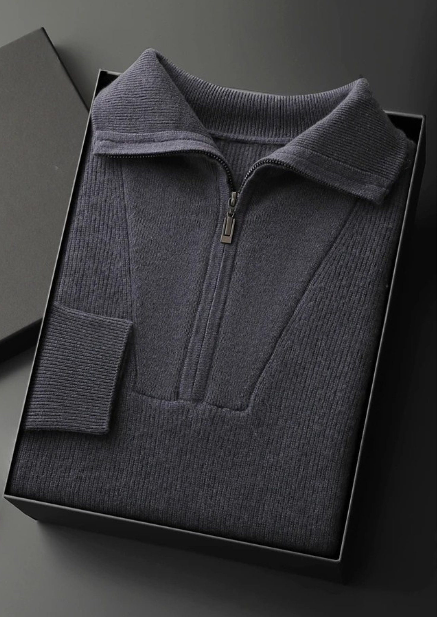 Premium Cashmere Half Zip Sweater Style
