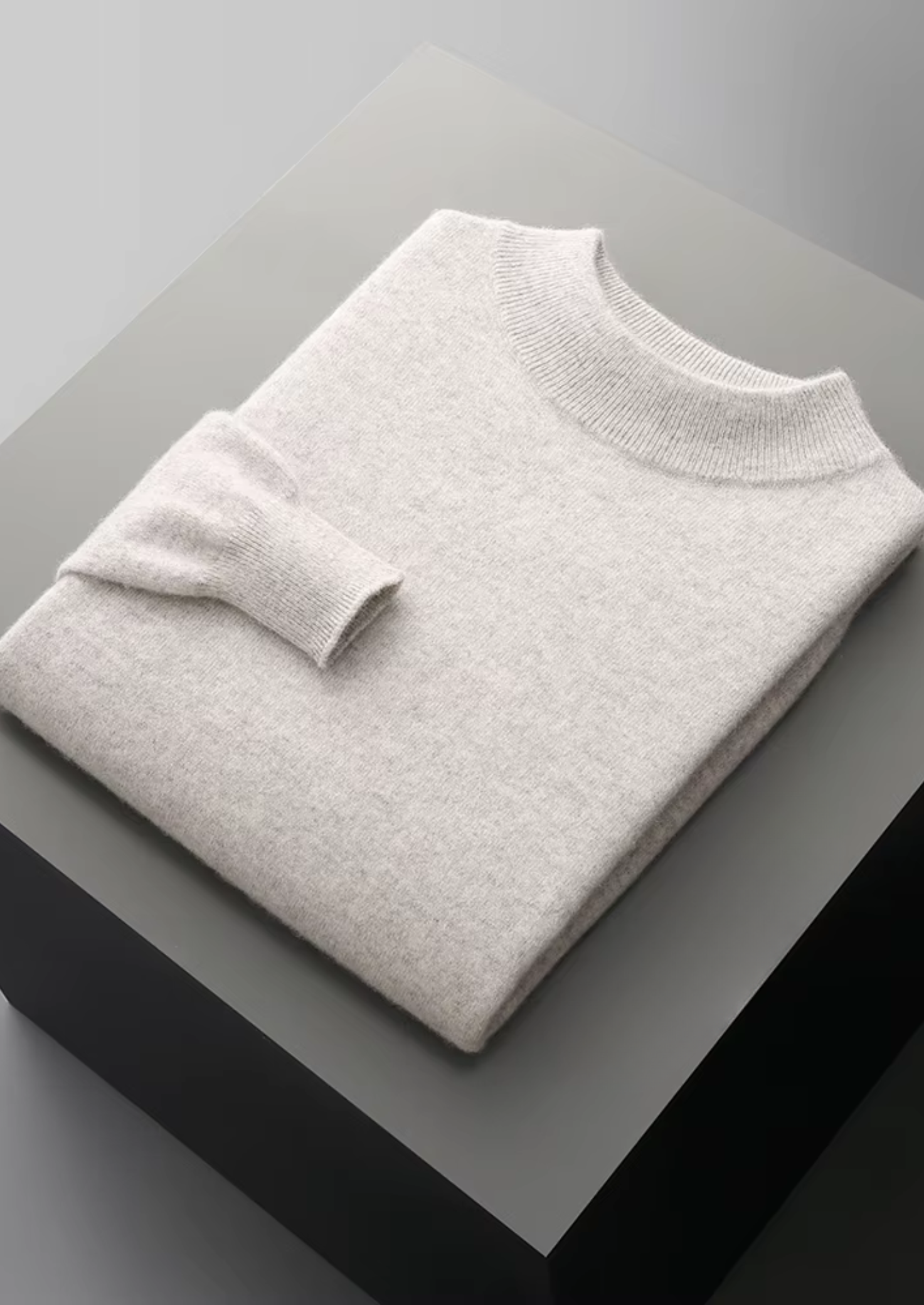 Classic Mockneck Sweater Merino Wool Extra-Fine