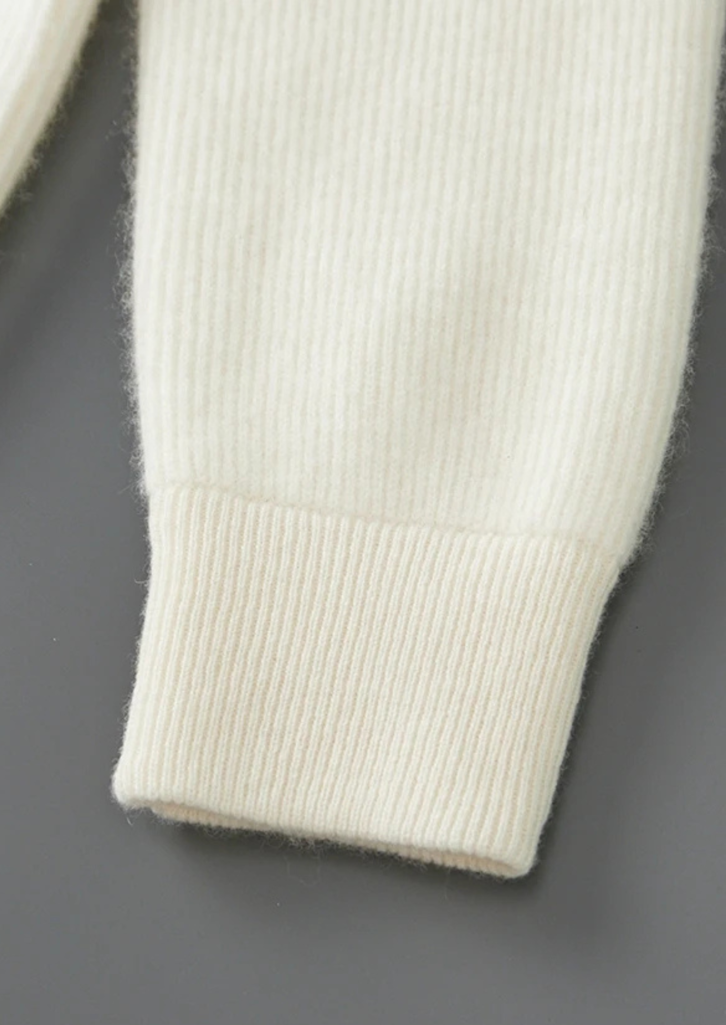 Merino Wool Extra-Fine Zip Cardigan Ribbed