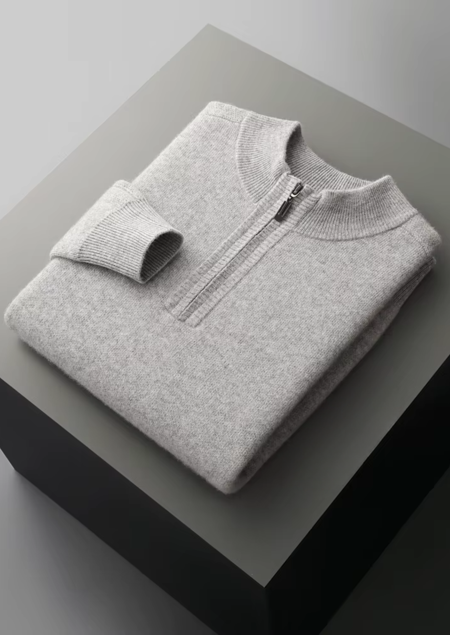 Premium Cashmere Half Zip Set