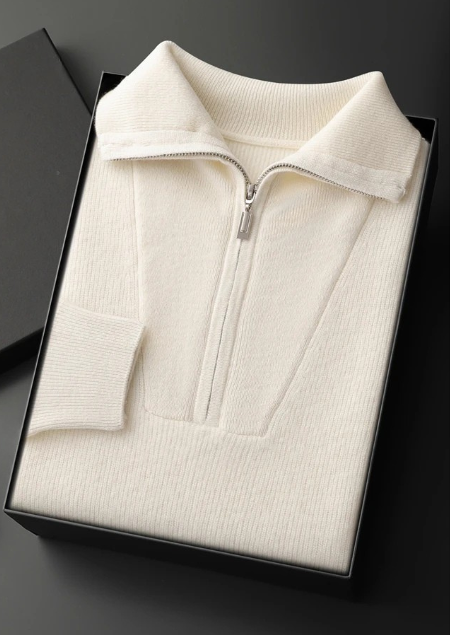Premium Cashmere Half Zip Sweater Style