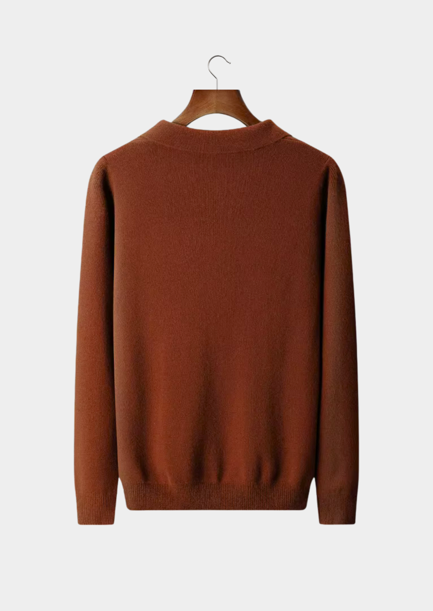 Buttonless Polo Merino Wool Extra-Fine