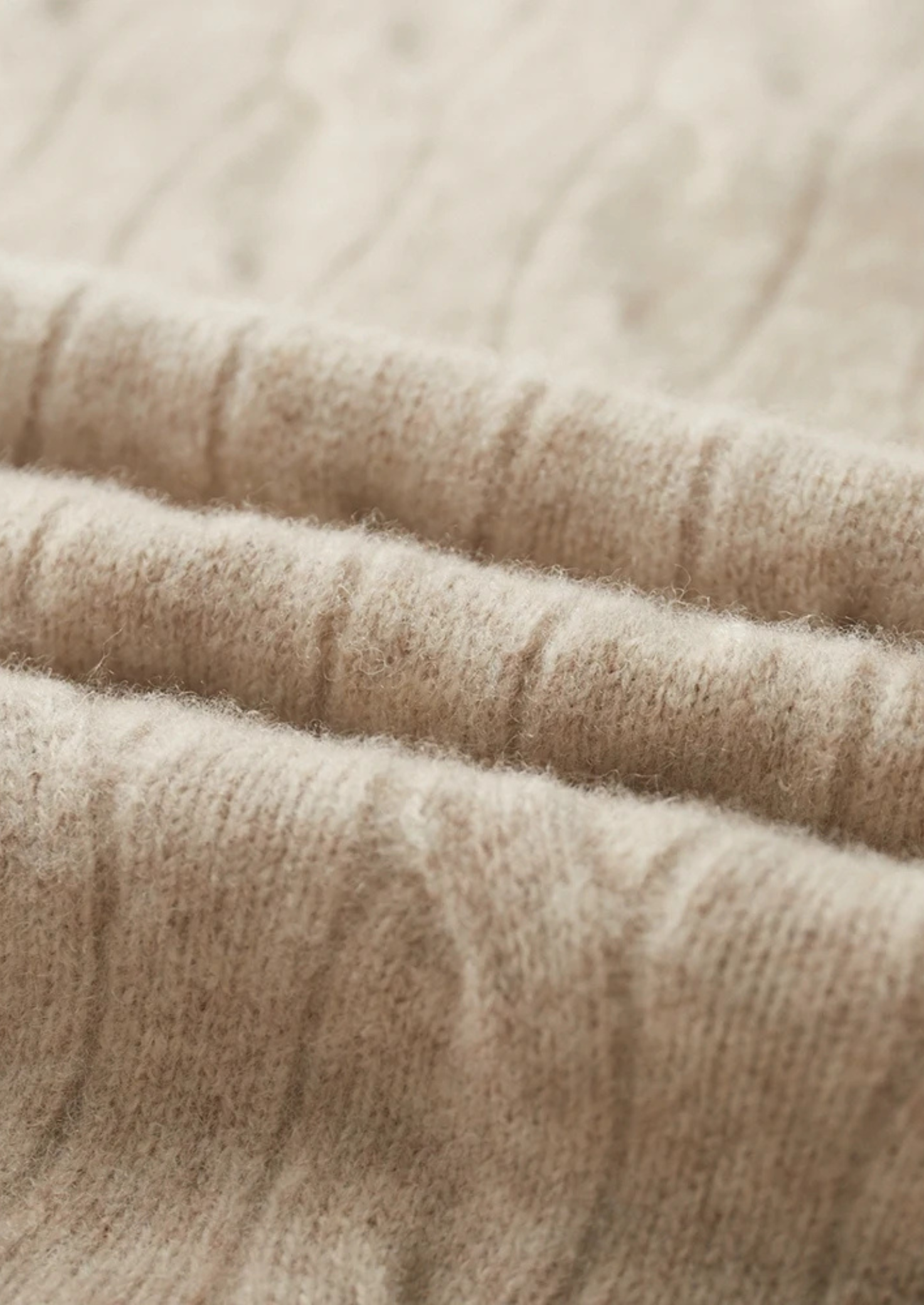Half Zip Cable Sweater in Merino Wool Extra-Fine