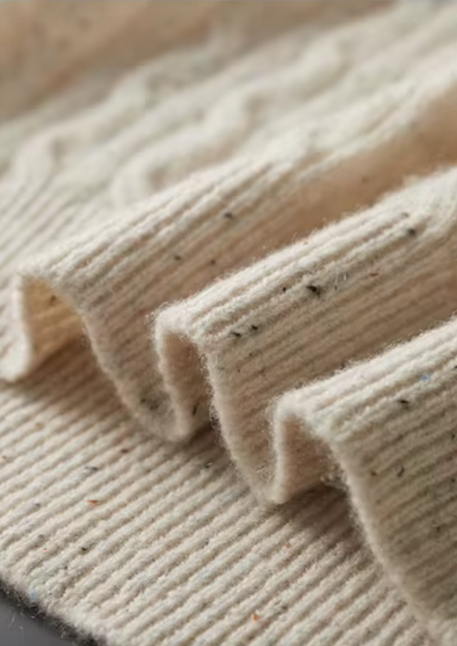 Ribbed Crewneck Sweater Merino Wool Extra-Fine