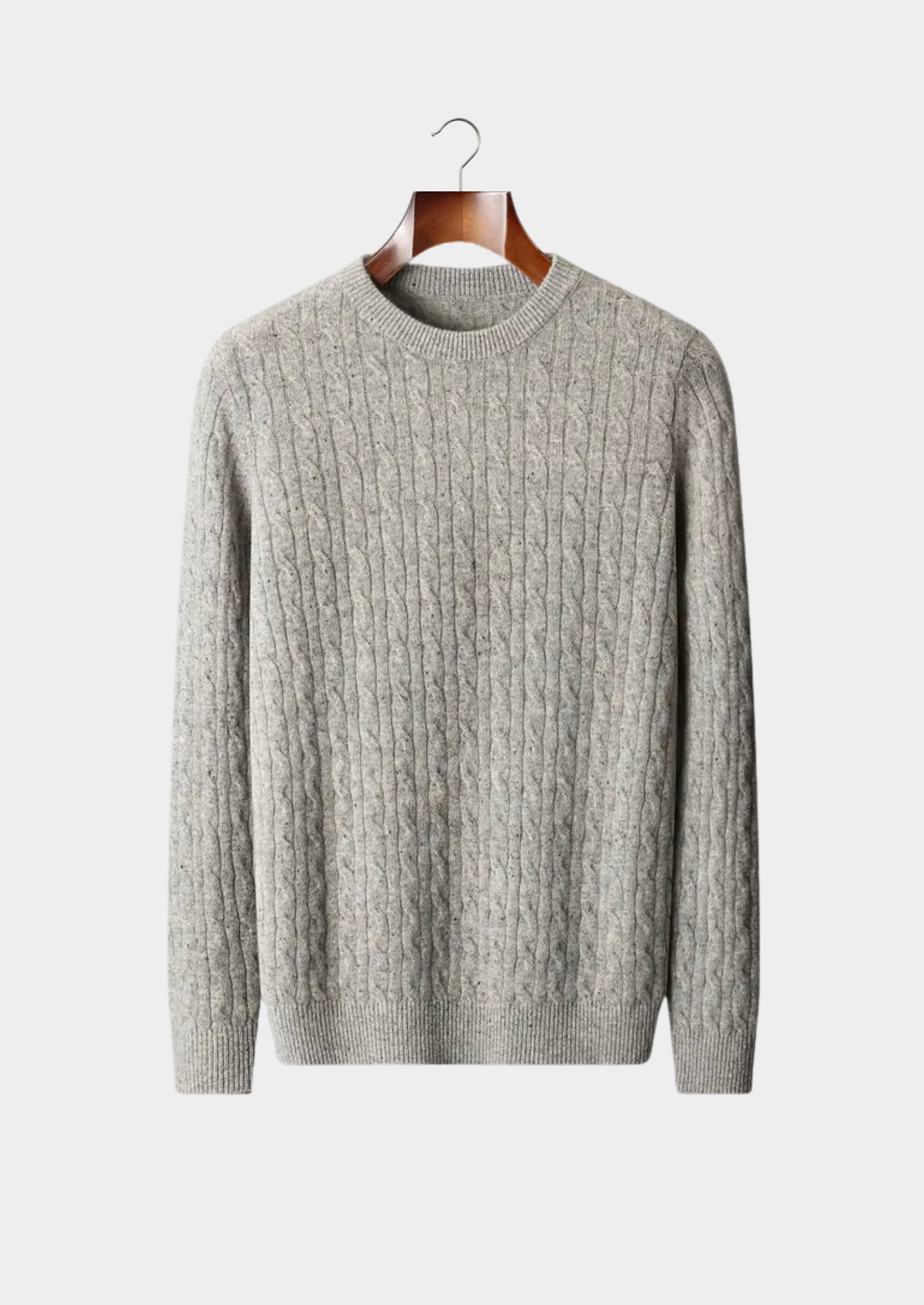 Ribbed Crewneck Sweater Merino Wool Extra-Fine