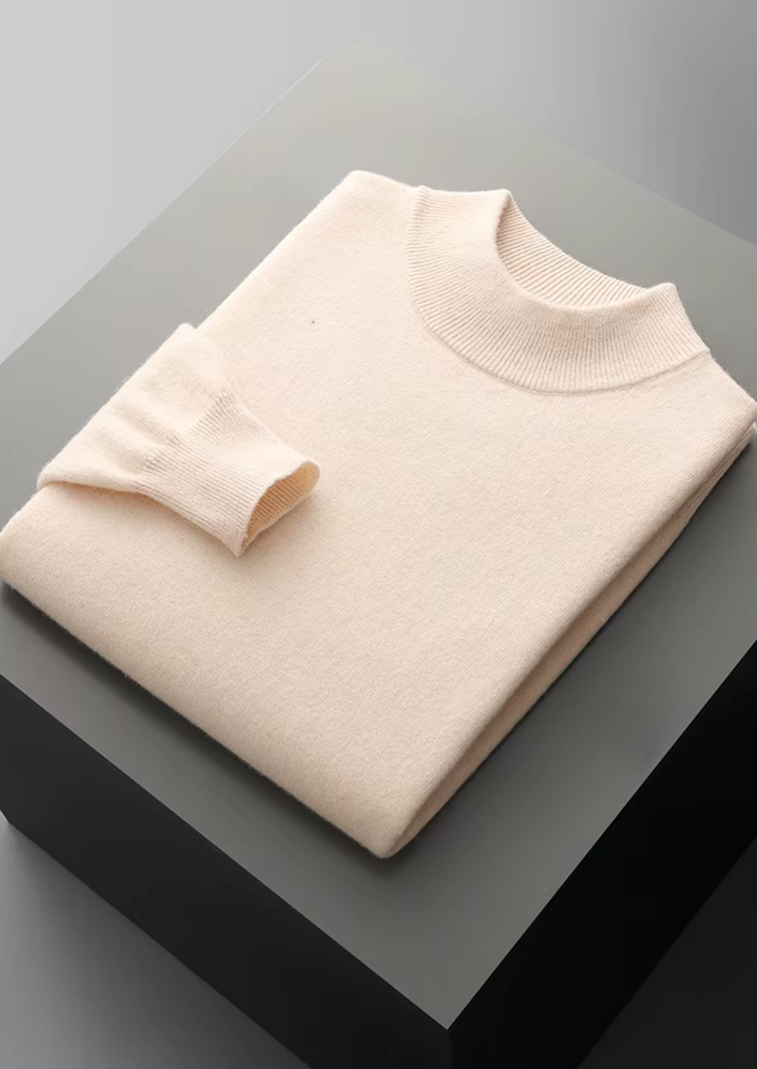 Classic Mockneck Sweater Merino Wool Extra-Fine