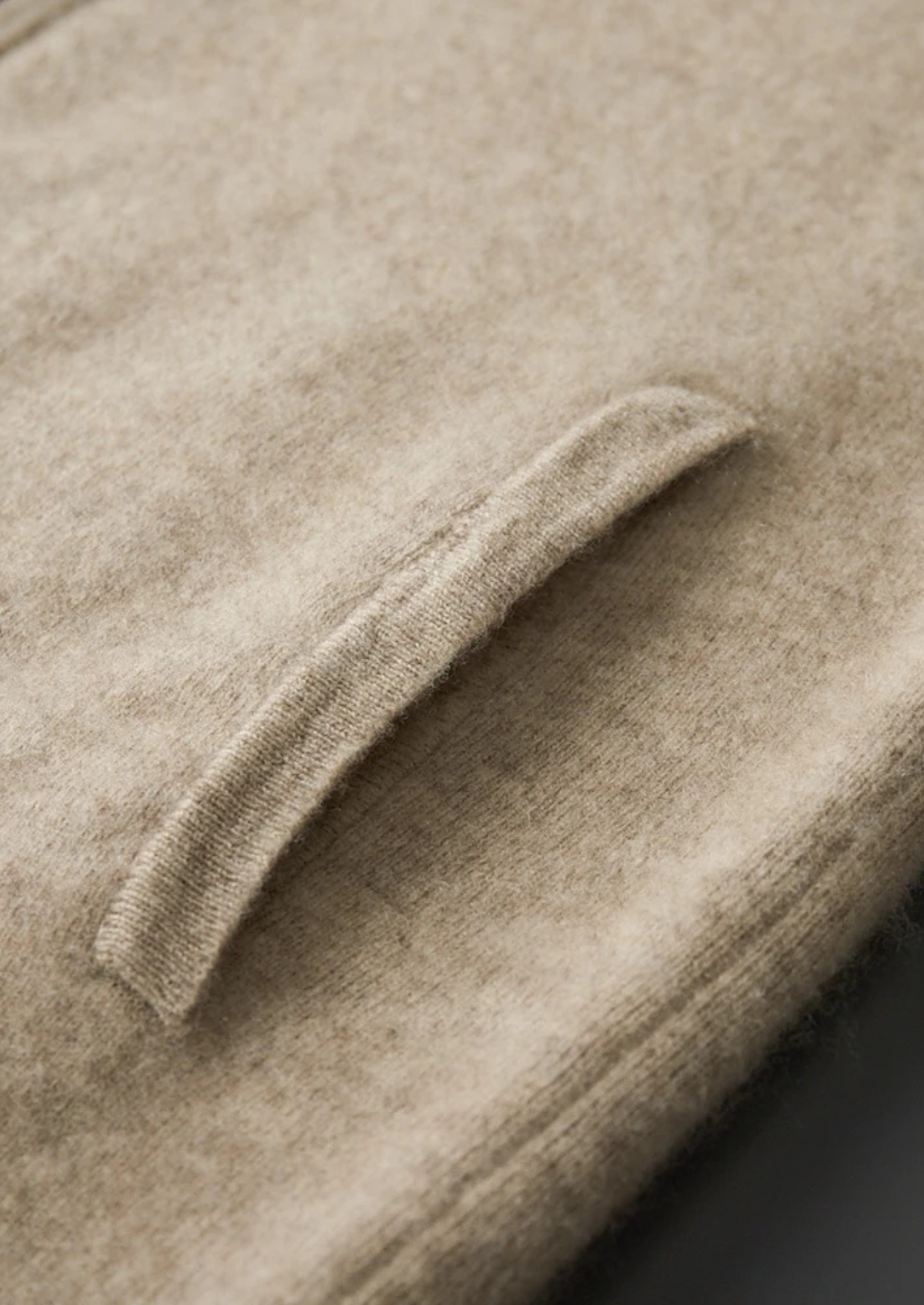 Polo Style Cardigan Premium Cashmere Zip