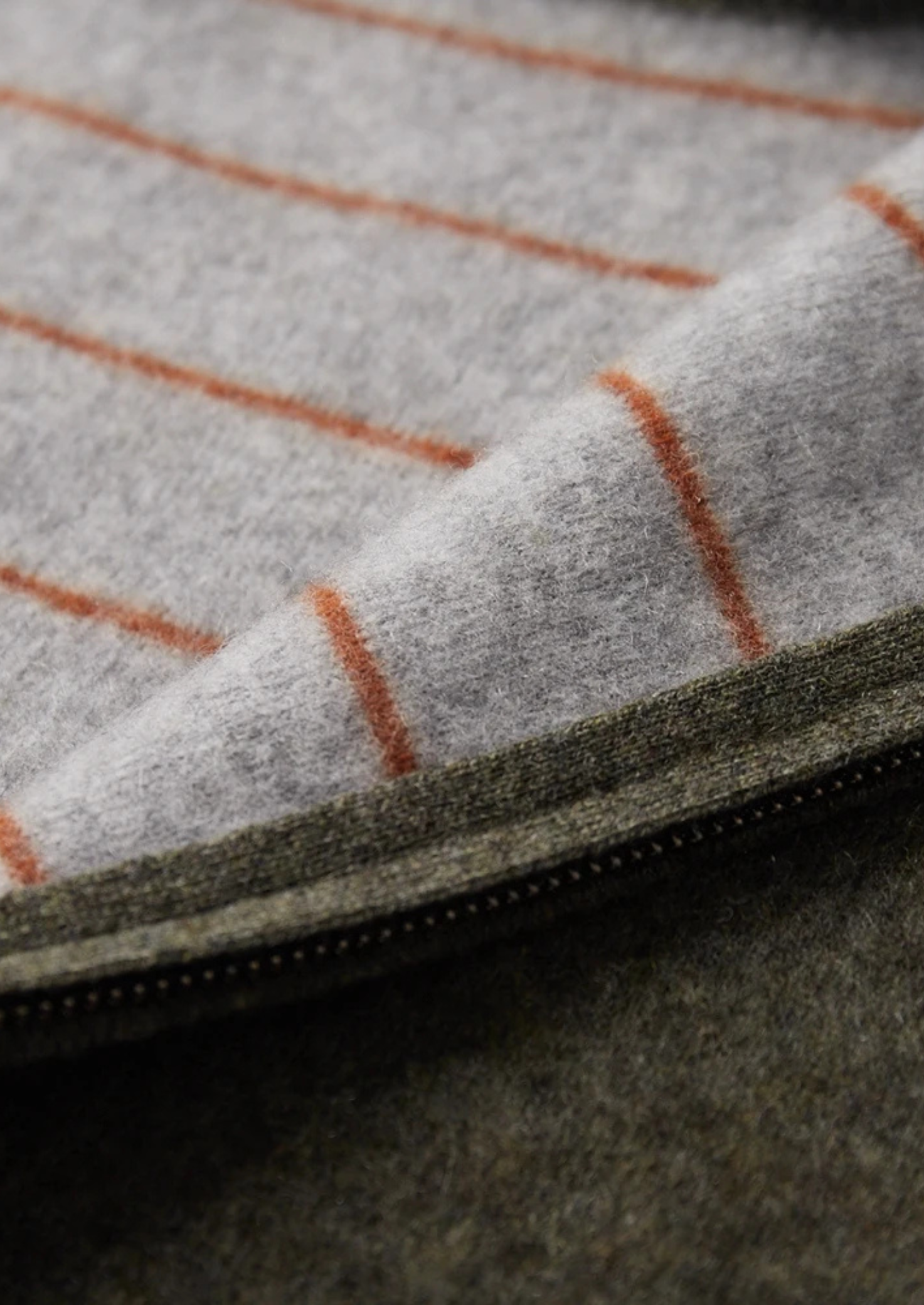 Premium Cashmere Double Tone Zip Cardigan
