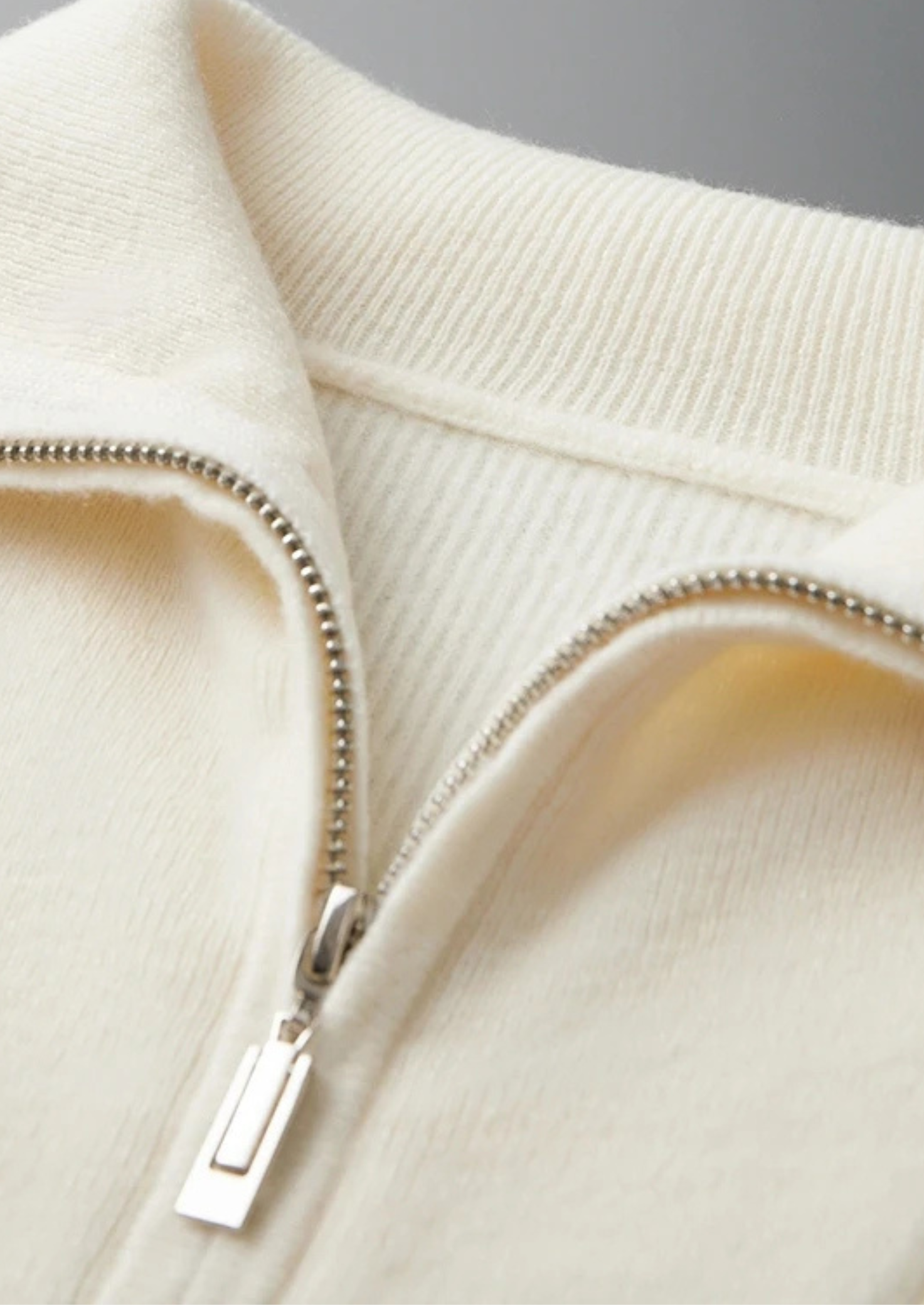Premium Cashmere Half Zip Sweater Style