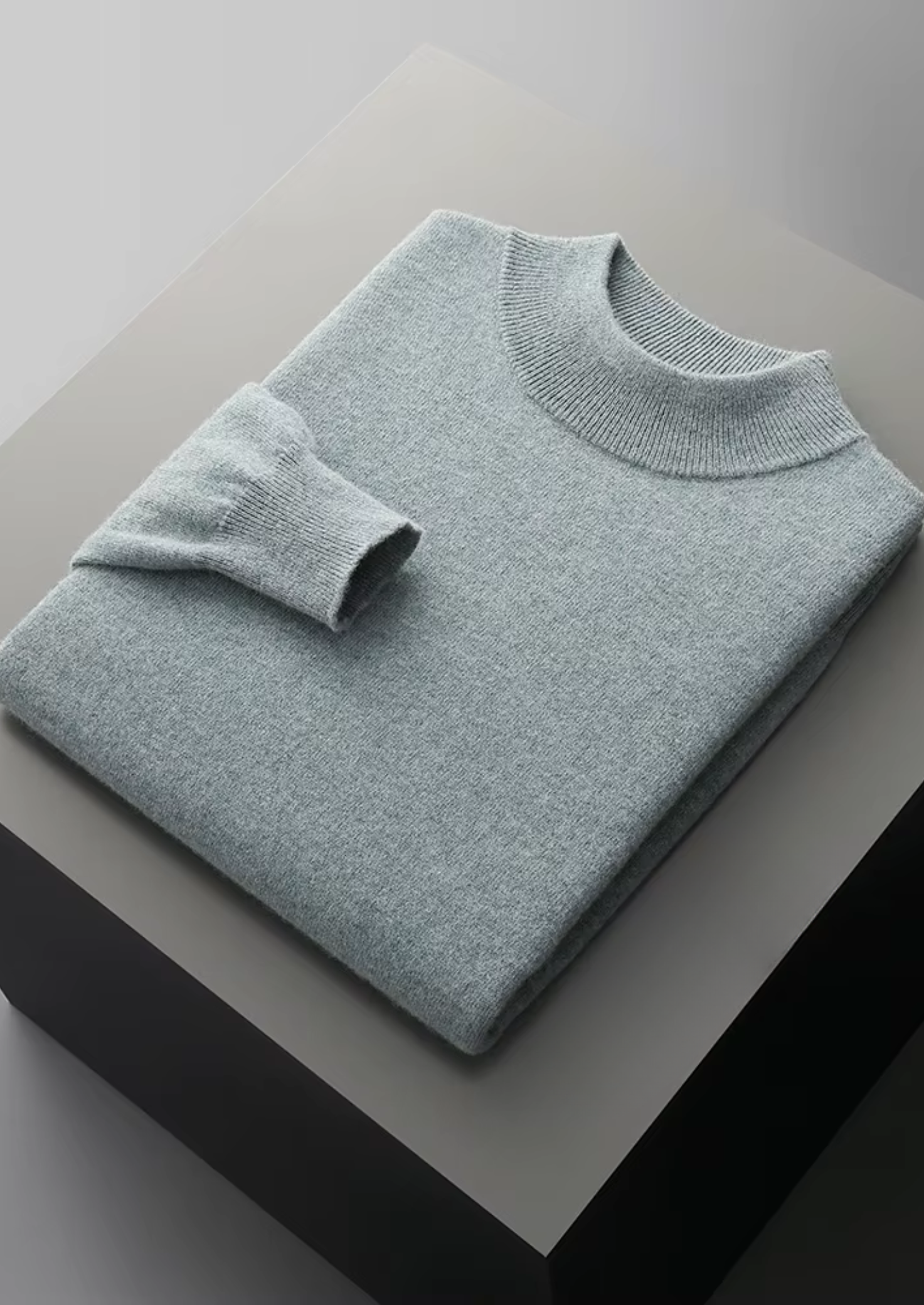 Classic Mockneck Sweater Merino Wool Extra-Fine
