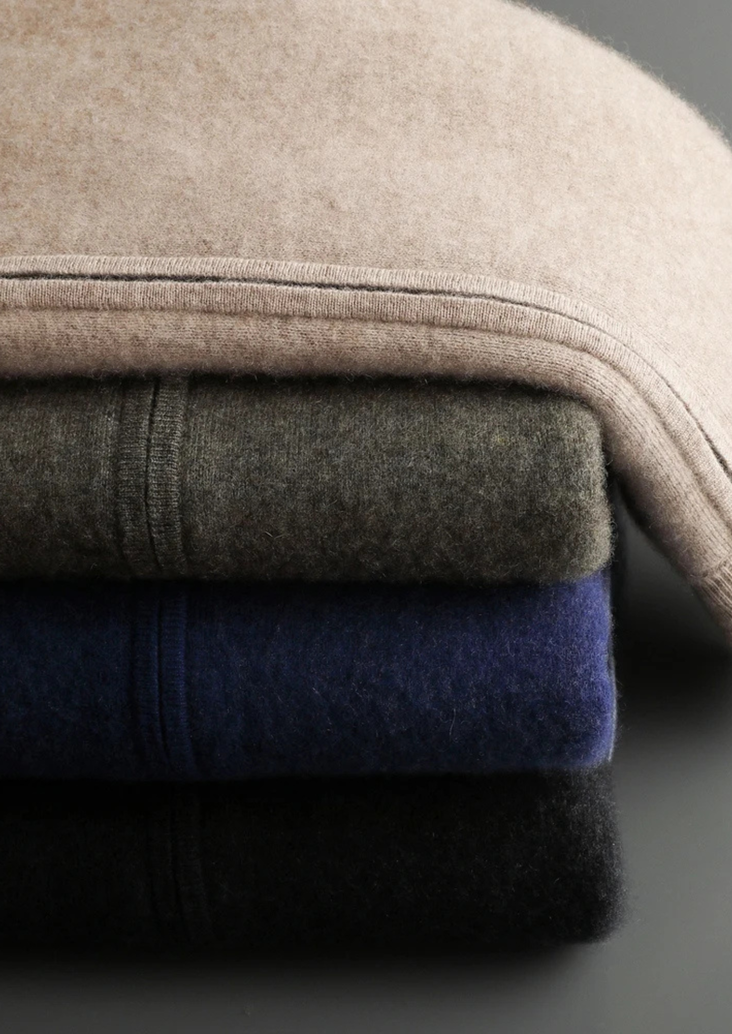 Premium Cashmere Double Tone Zip Cardigan