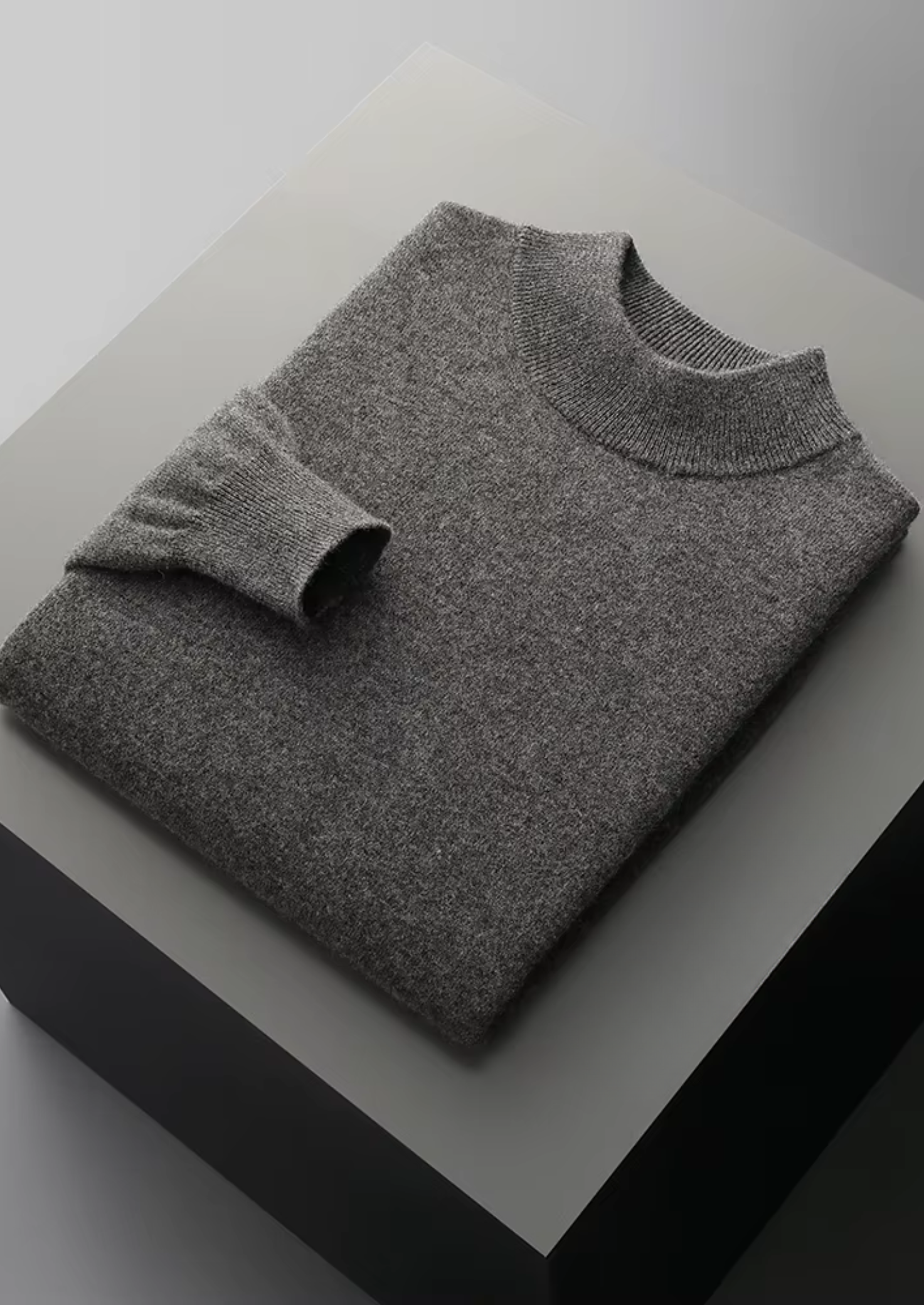 Classic Mockneck Sweater Merino Wool Extra-Fine