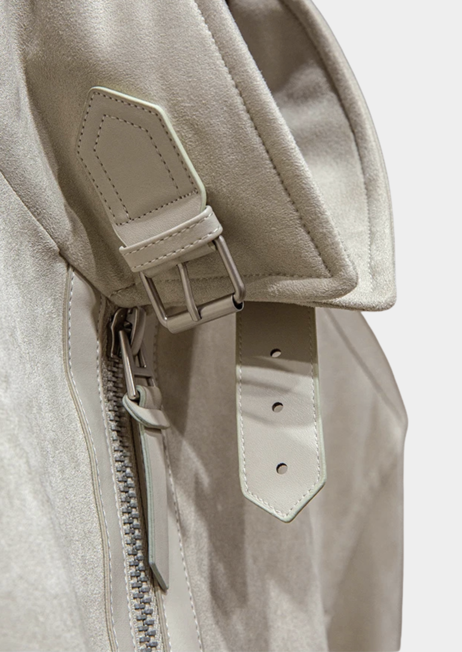 Suede Zip-Up Bomber Jacket