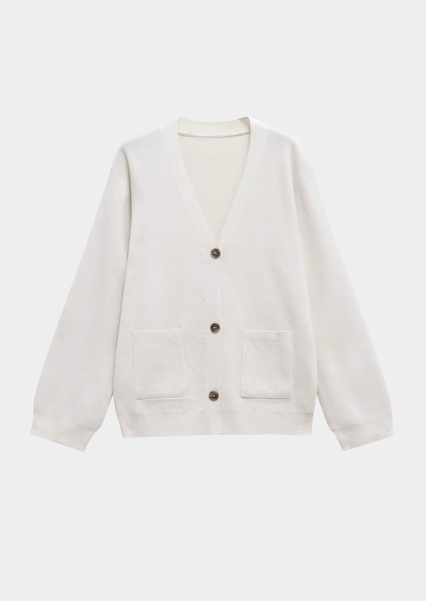 Solid Colour Knitted Cardigan for Women