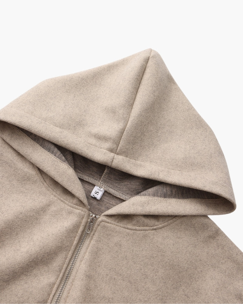 Refined Wool Zip Coat Women