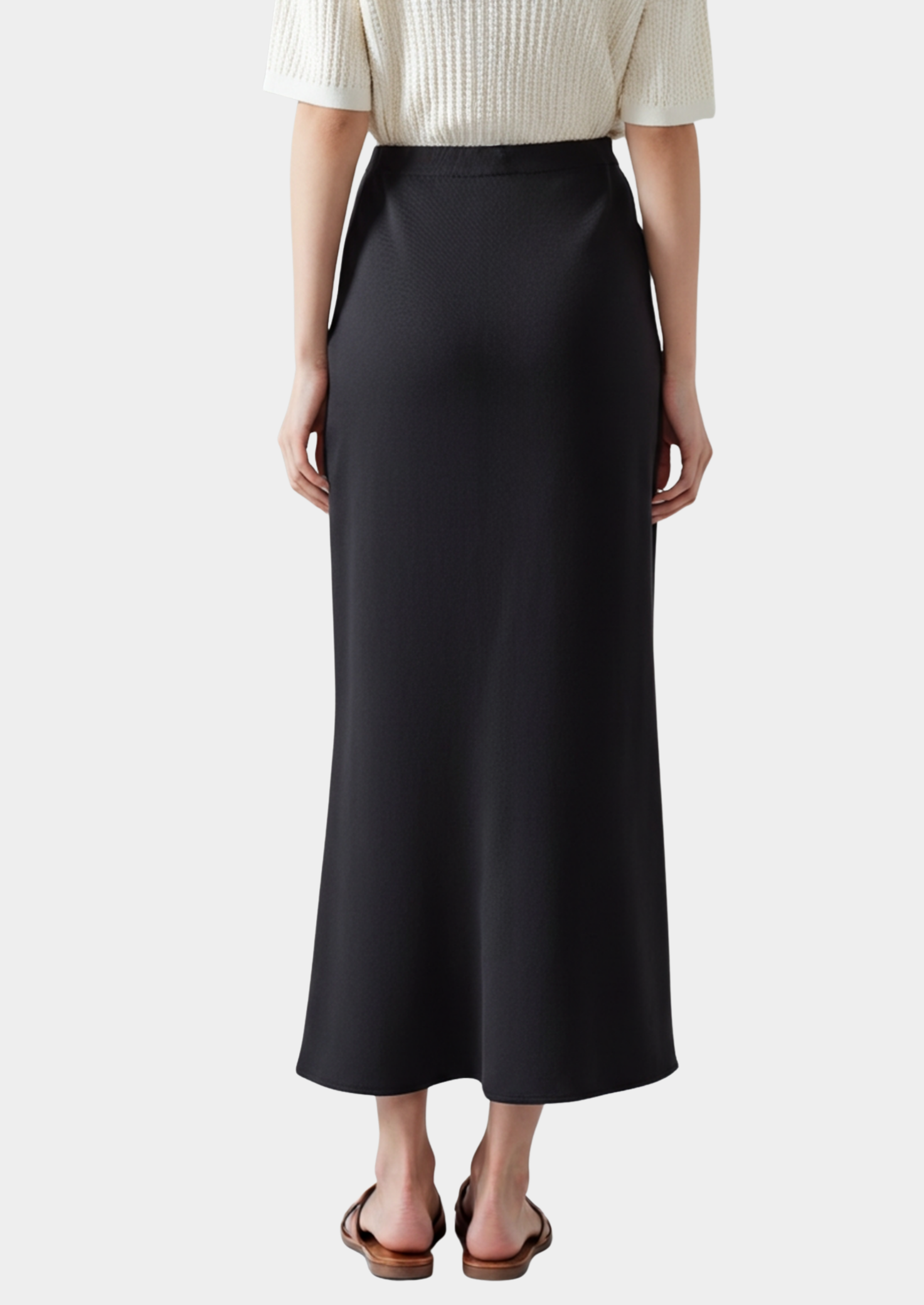 Old Money Silk Midi Skirt Women