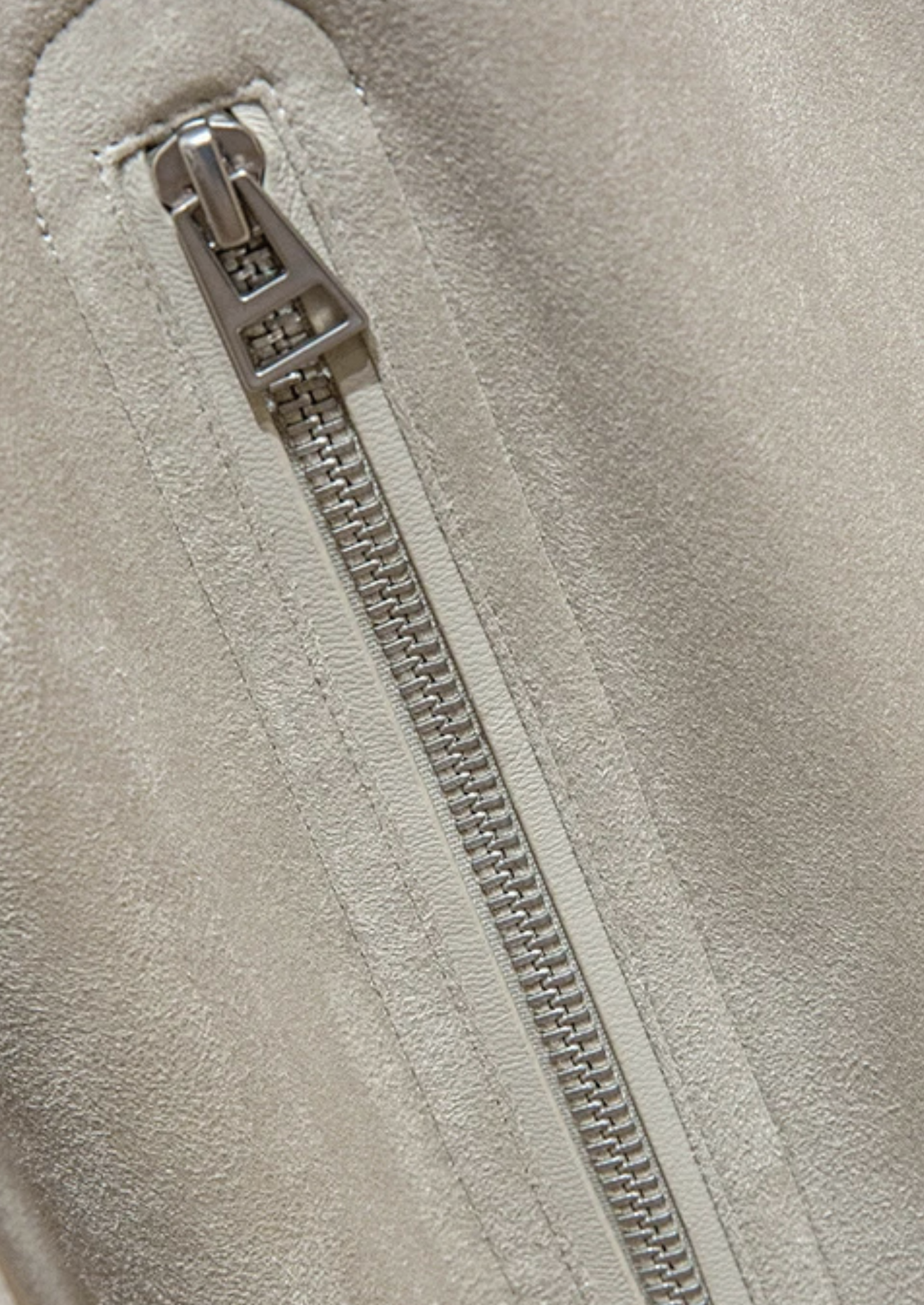 Suede Zip-Up Bomber Jacket
