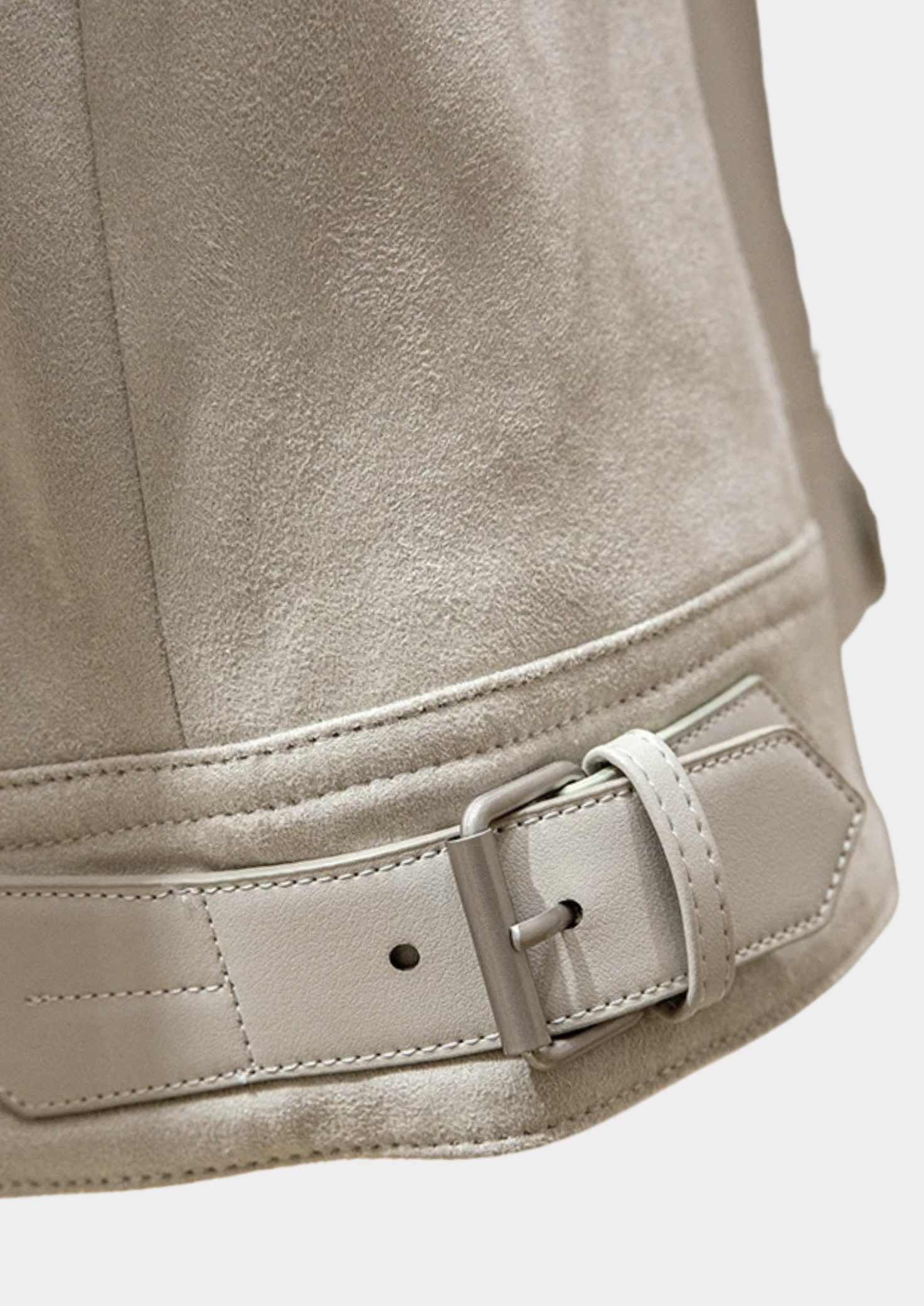 Suede Zip-Up Bomber Jacket