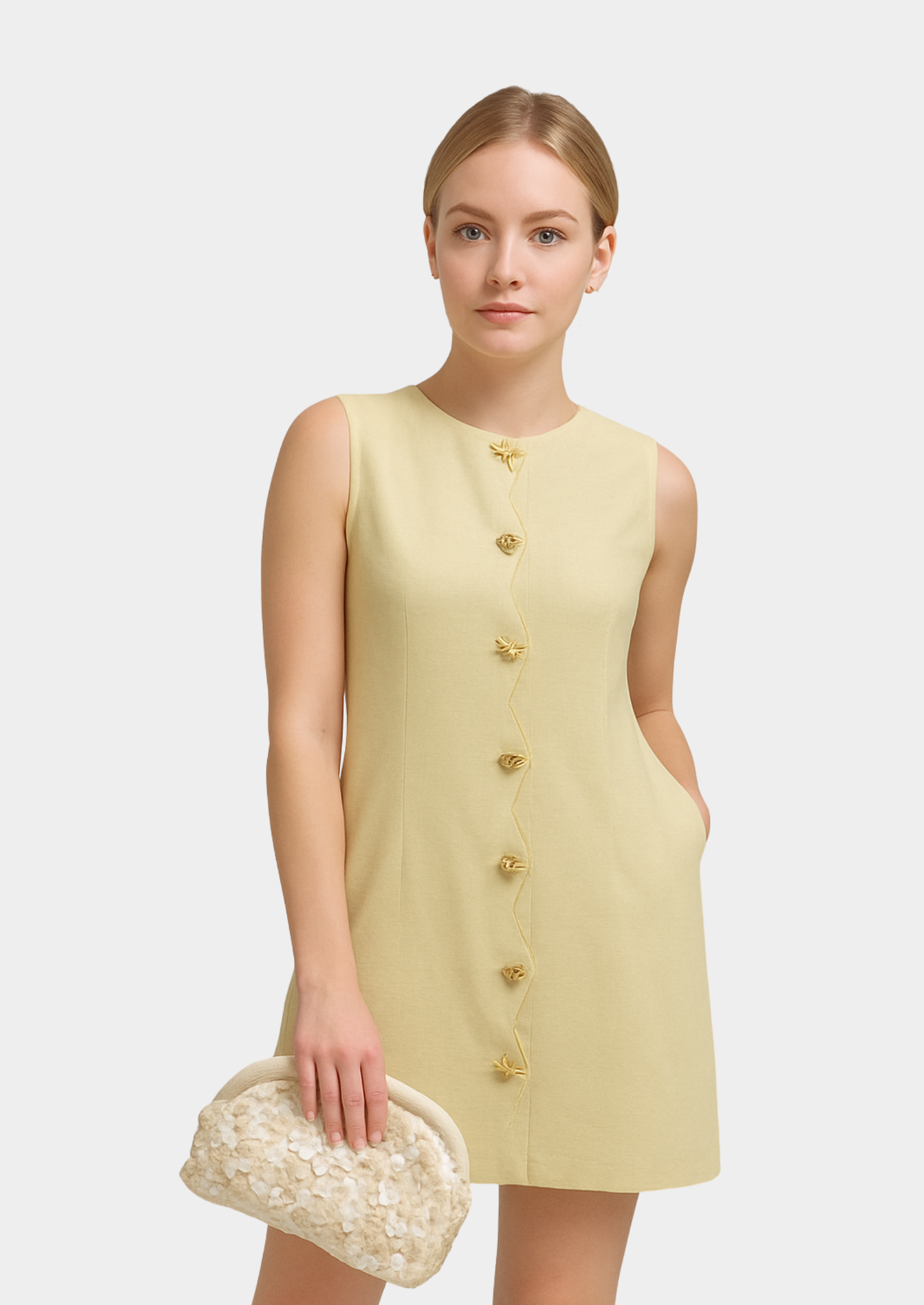 Sleeveless Mini Dress with Sculpted Detail Women