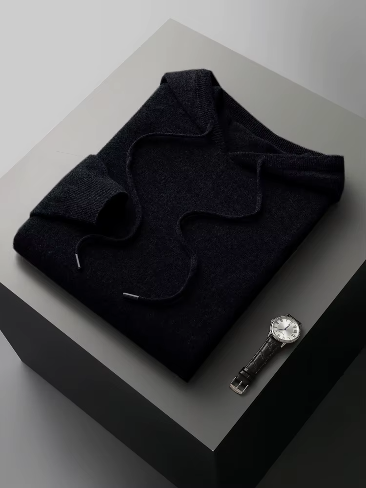 Merino Wool Extra-Fine Casual Zip Hoodie