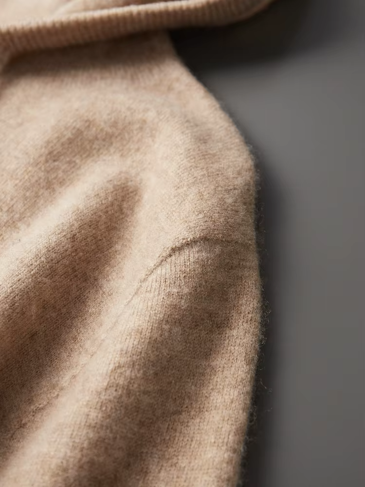 Merino Wool Extra-Fine Casual Zip Hoodie