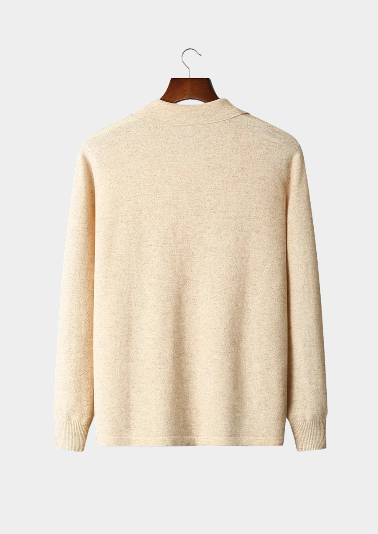 Merino Wool Pure Extra-Fine Polo Style Cardigan