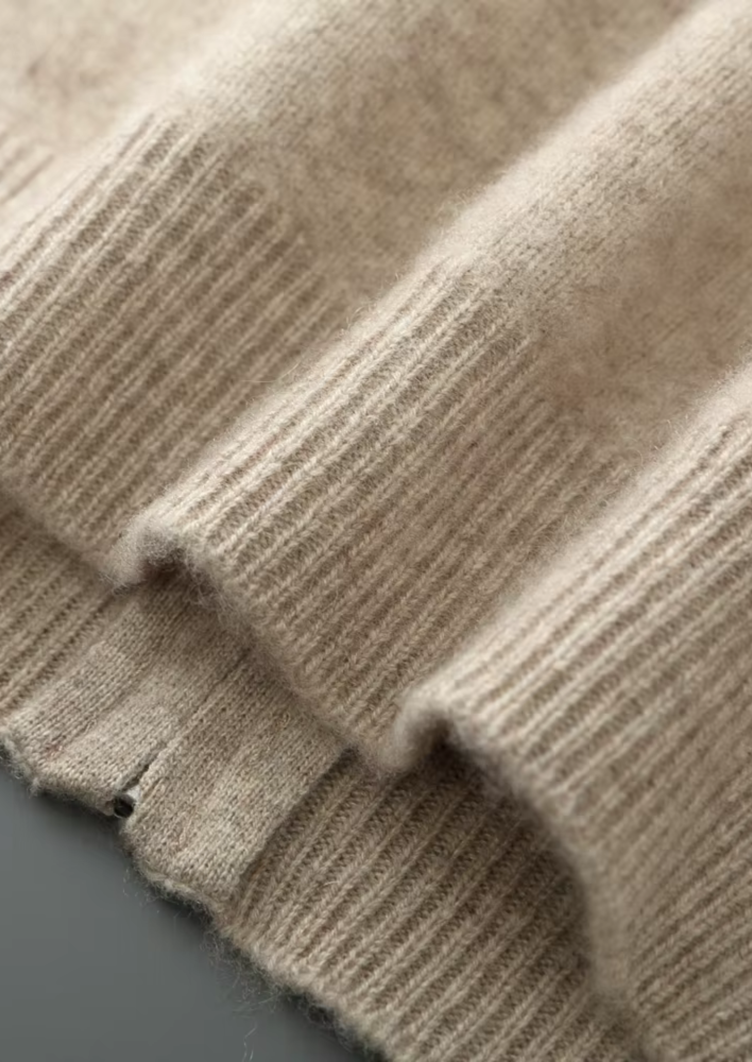 Merino Wool Extra-Fine Knit Cardigan With Zip