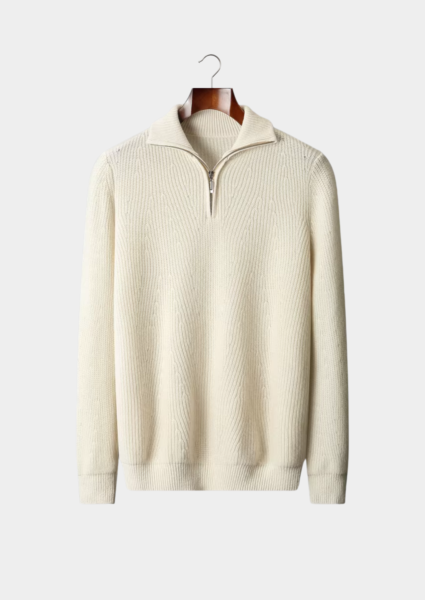 Half-Zip Knit Sweater Merino Wool Extra-Fine