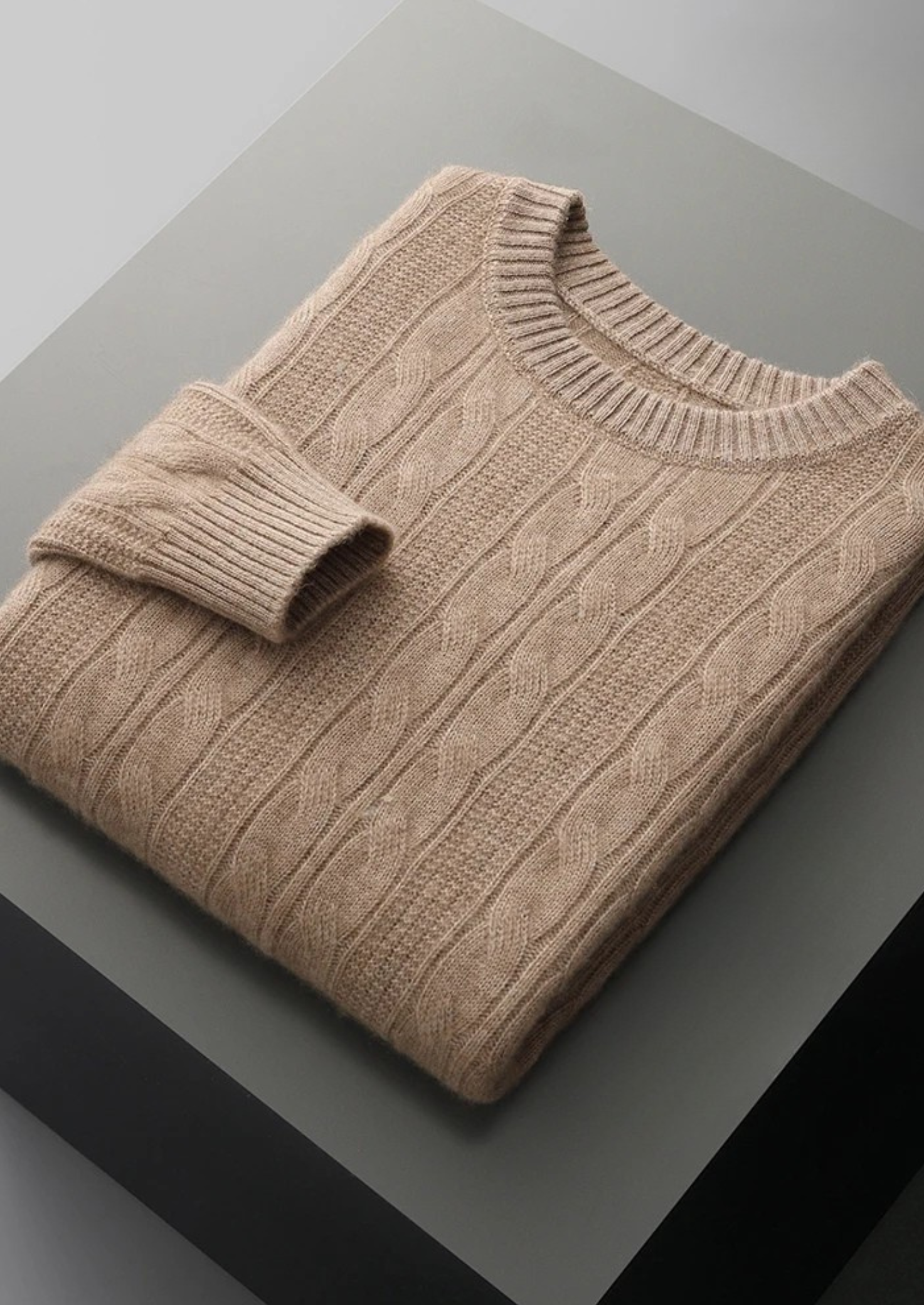Gable Knit Crewneck Merino Wool Extra-Fine