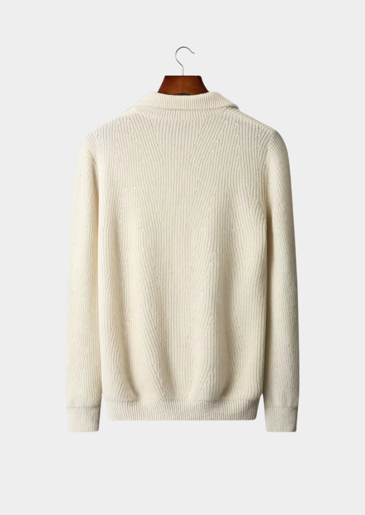 Half-Zip Knit Sweater Merino Wool Extra-Fine