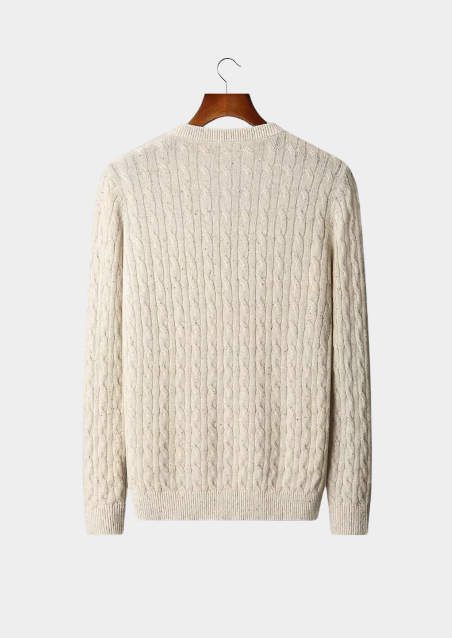 Ribbed Crewneck Sweater Merino Wool Extra-Fine